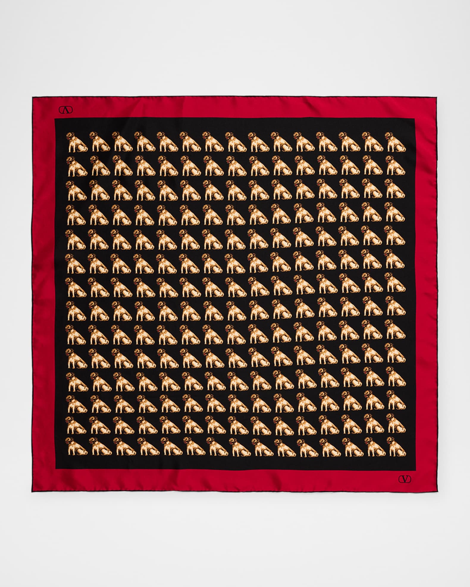 【関税&送料込】Valentino Garavani Printed Silk Petit Charle Valentino Garavani Petit Charles Silk Scarf | Neiman Marcus