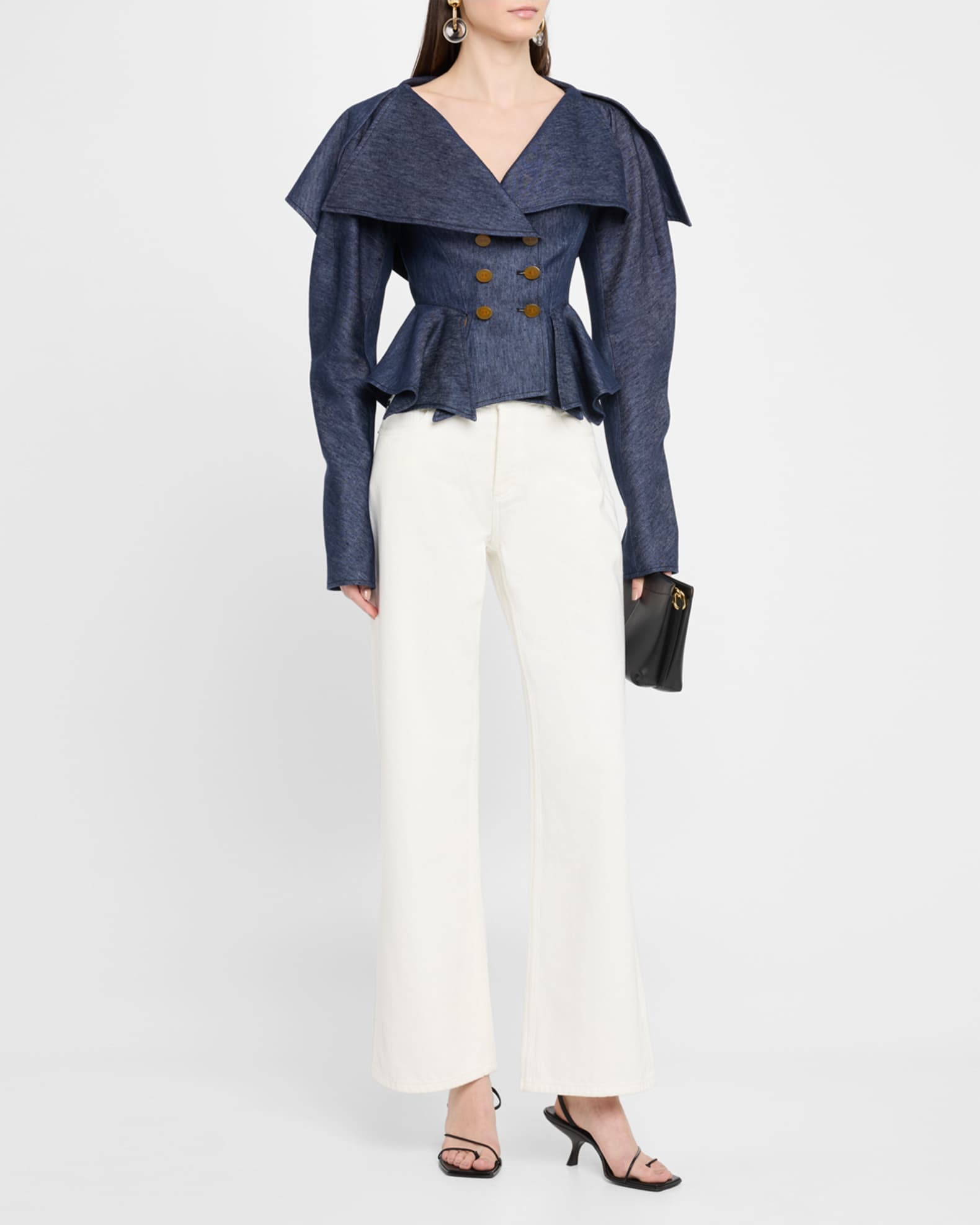Callo Redingote Cape Peplum Jacket 1
