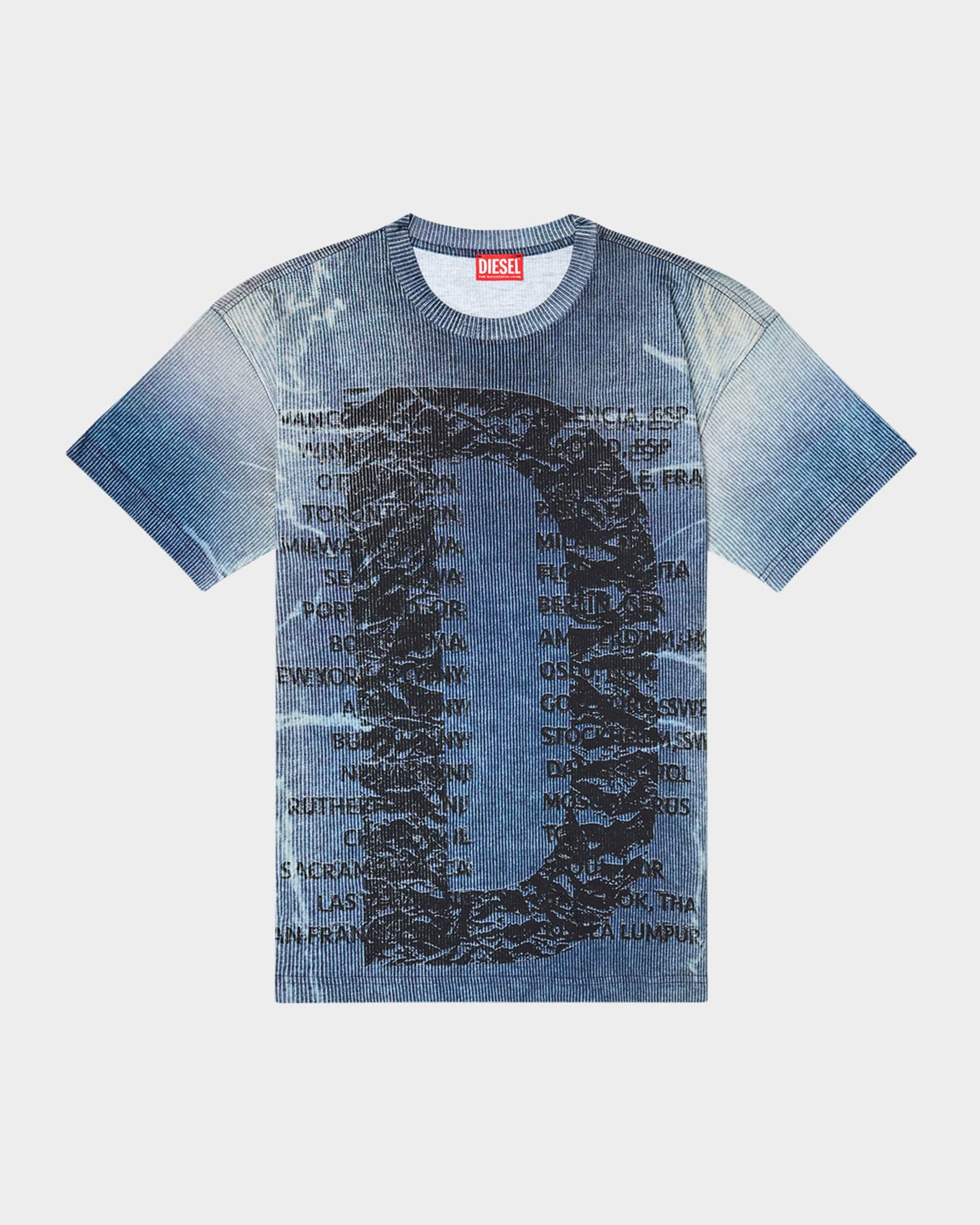 Men's Ribbed D-Print T-Shirt  0