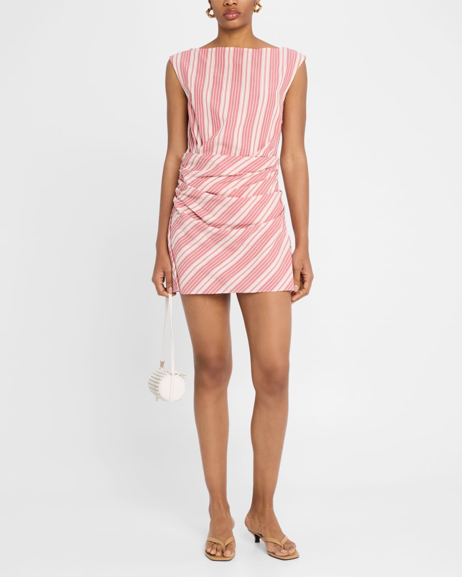 Reign Stripe Draped Mini Dress  1