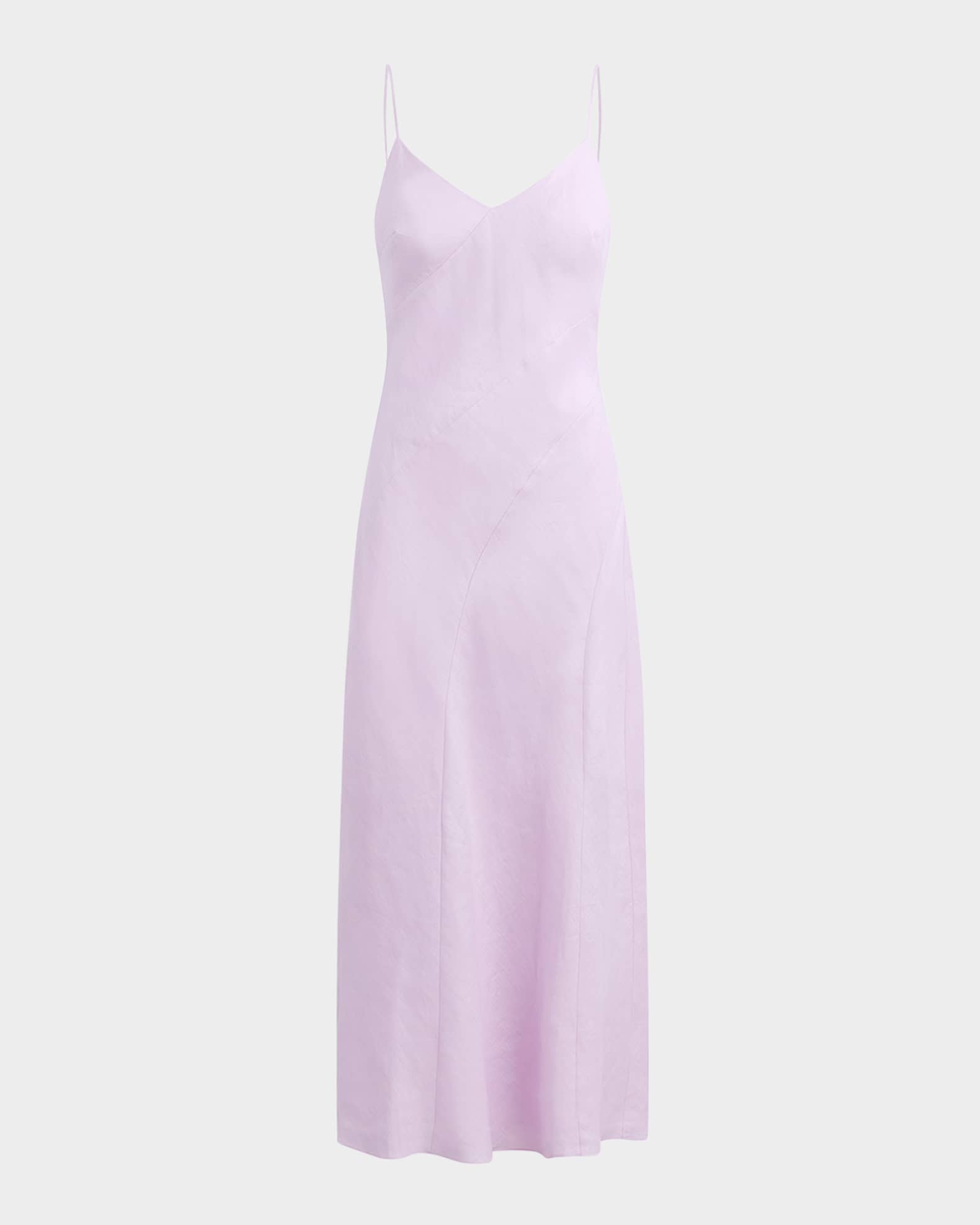 The Josette Linen Slip Dress 0