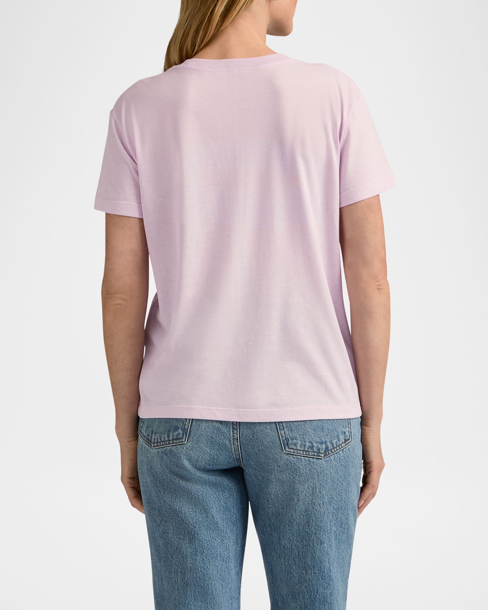 Favorite Daughter Signature Chest Logo Ringer Tee - White with Red main image 1