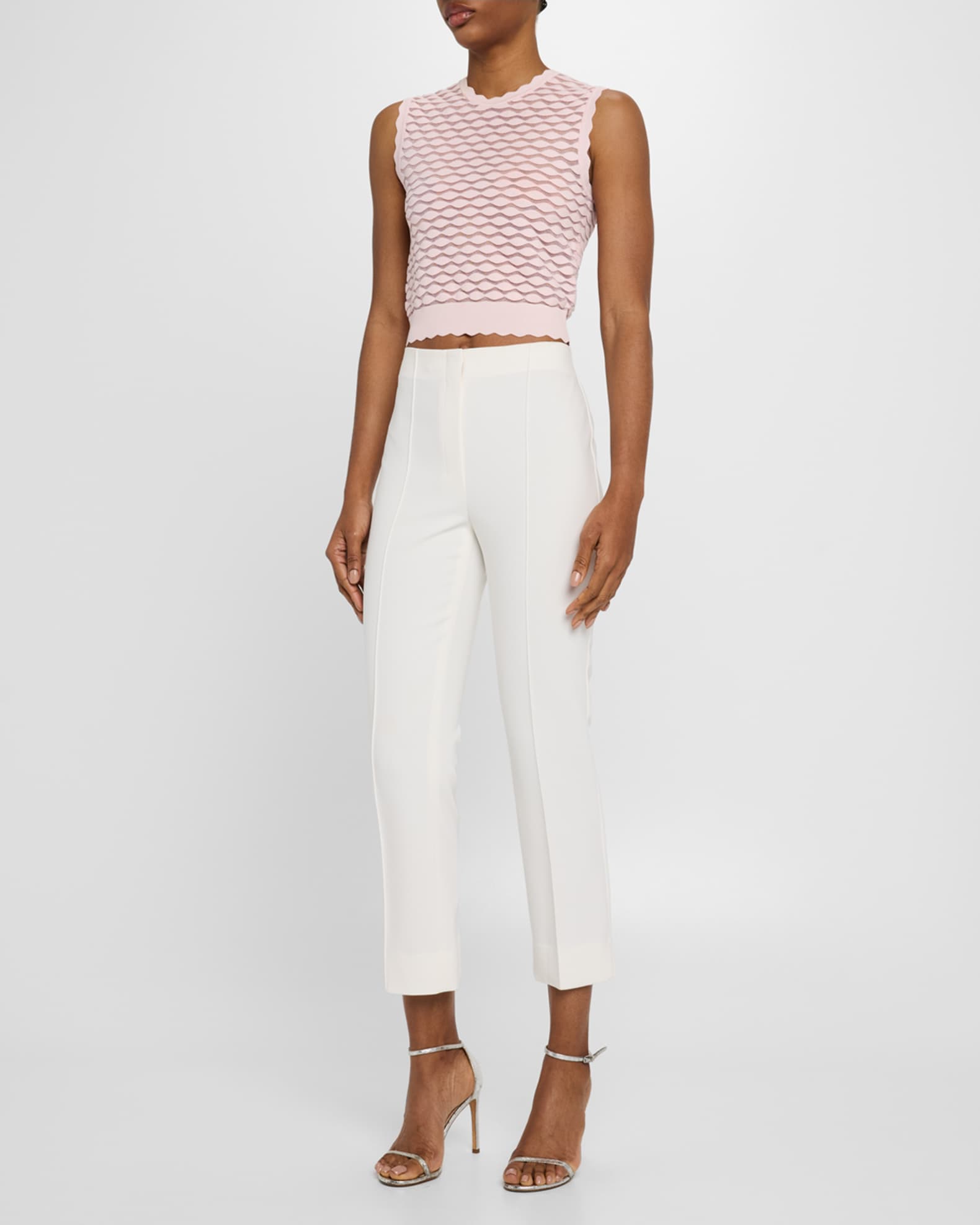 Scallop Knit Corp Tank Top 1