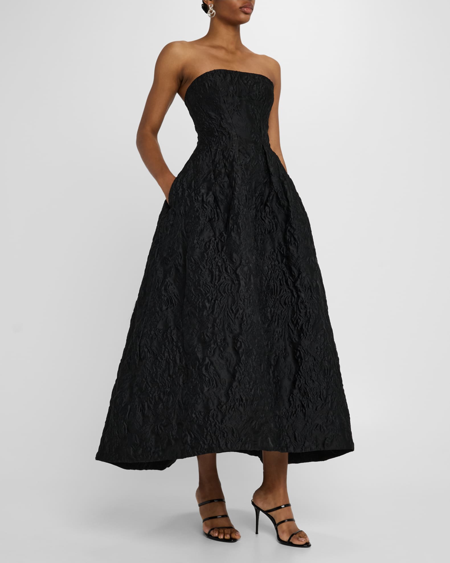 Strapless A-Line Tea-Length Dress 1