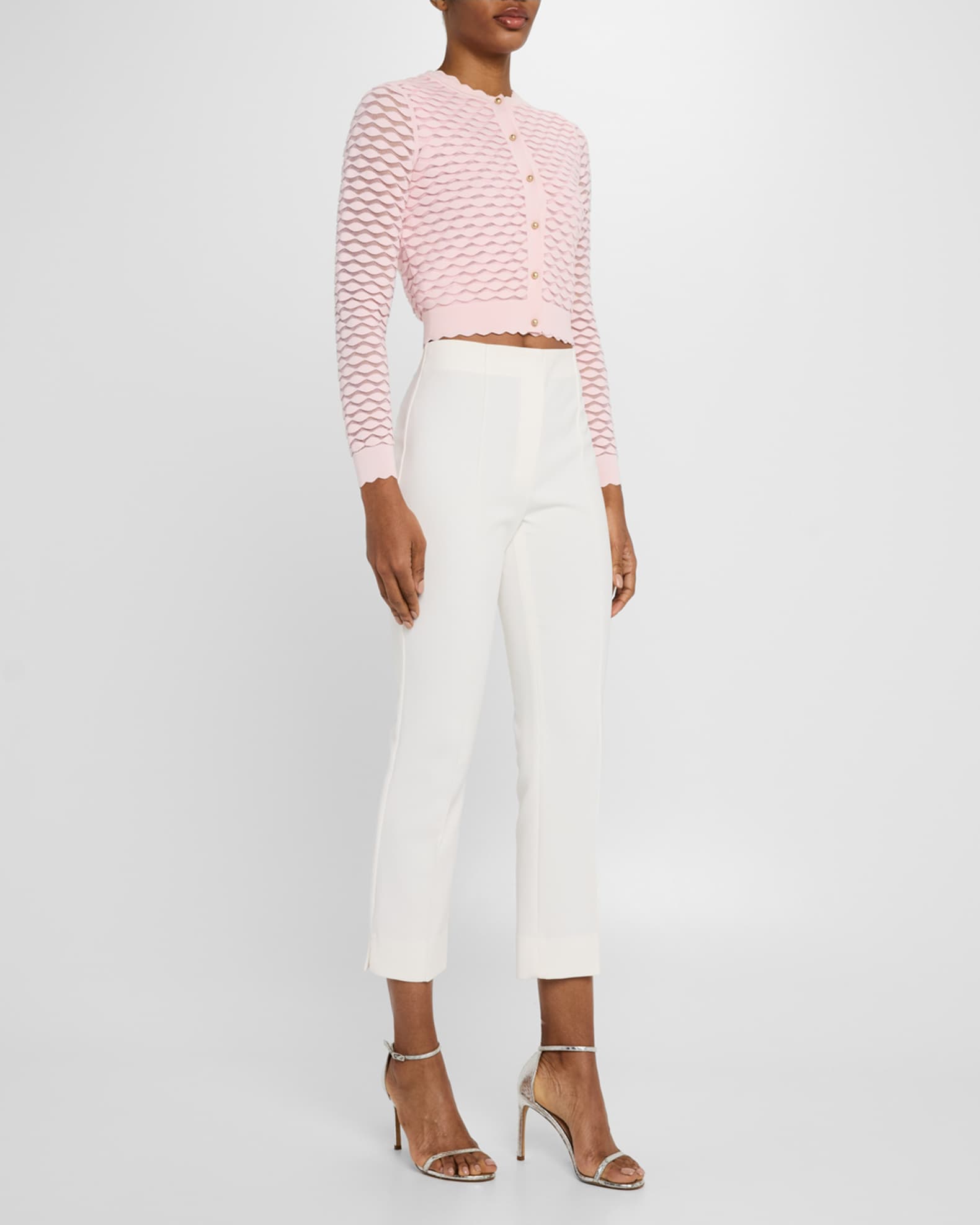 Scallop Knit Crop Cardigan 1