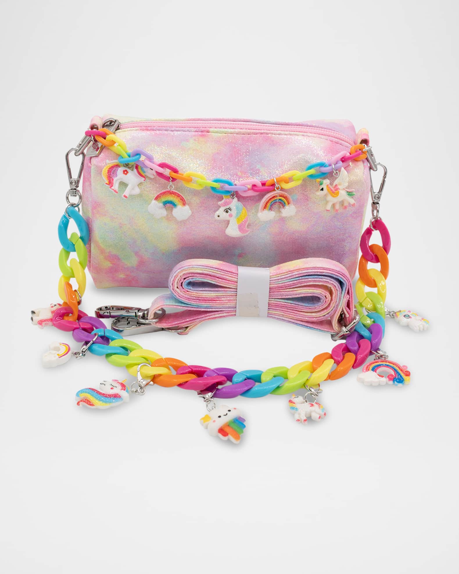 Shoulder Bag W/ Rainbow Charmed Chain 1