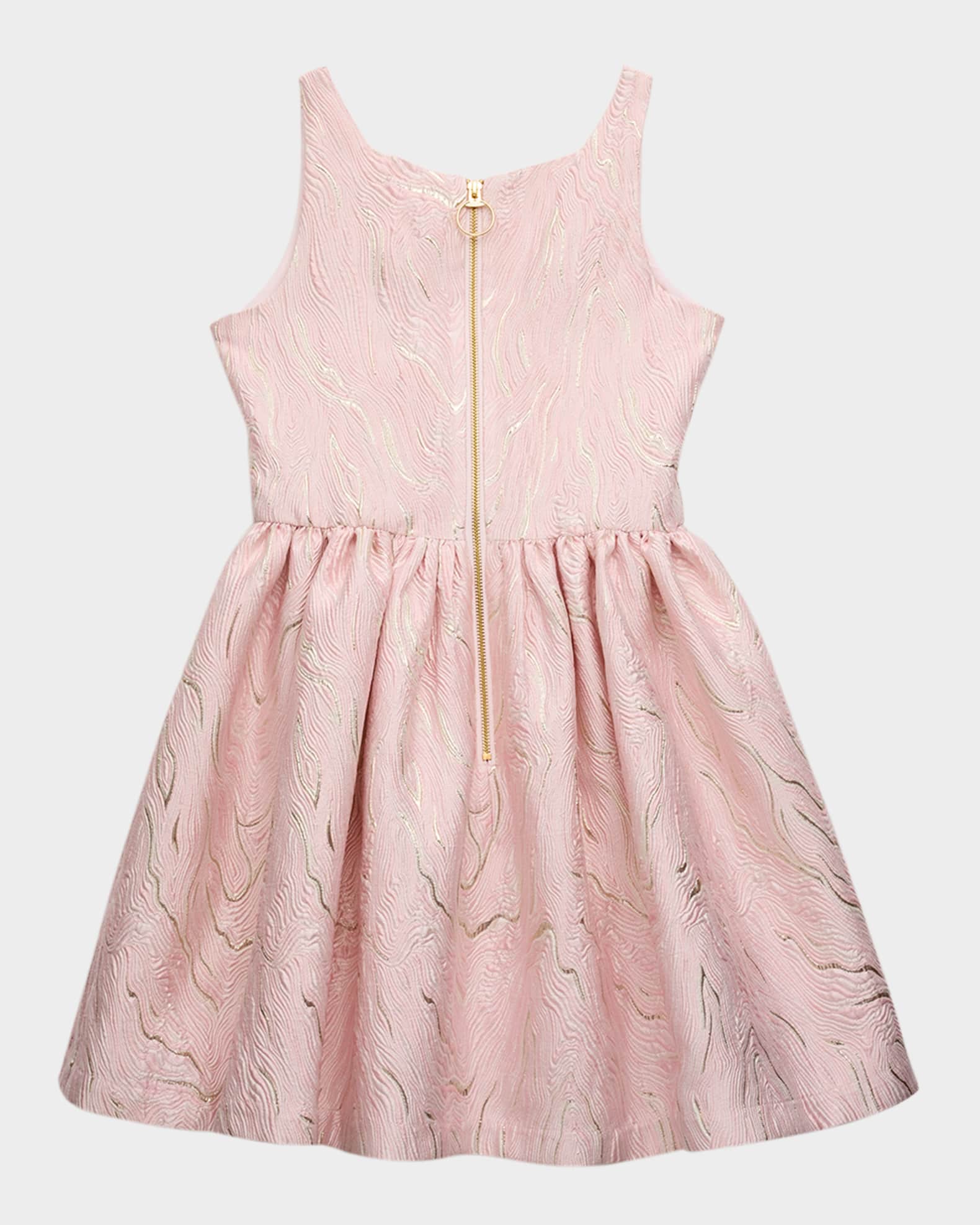 Girl's Rosalie Sleeveless Sweetheart Jacquard Dress, 7-16 1