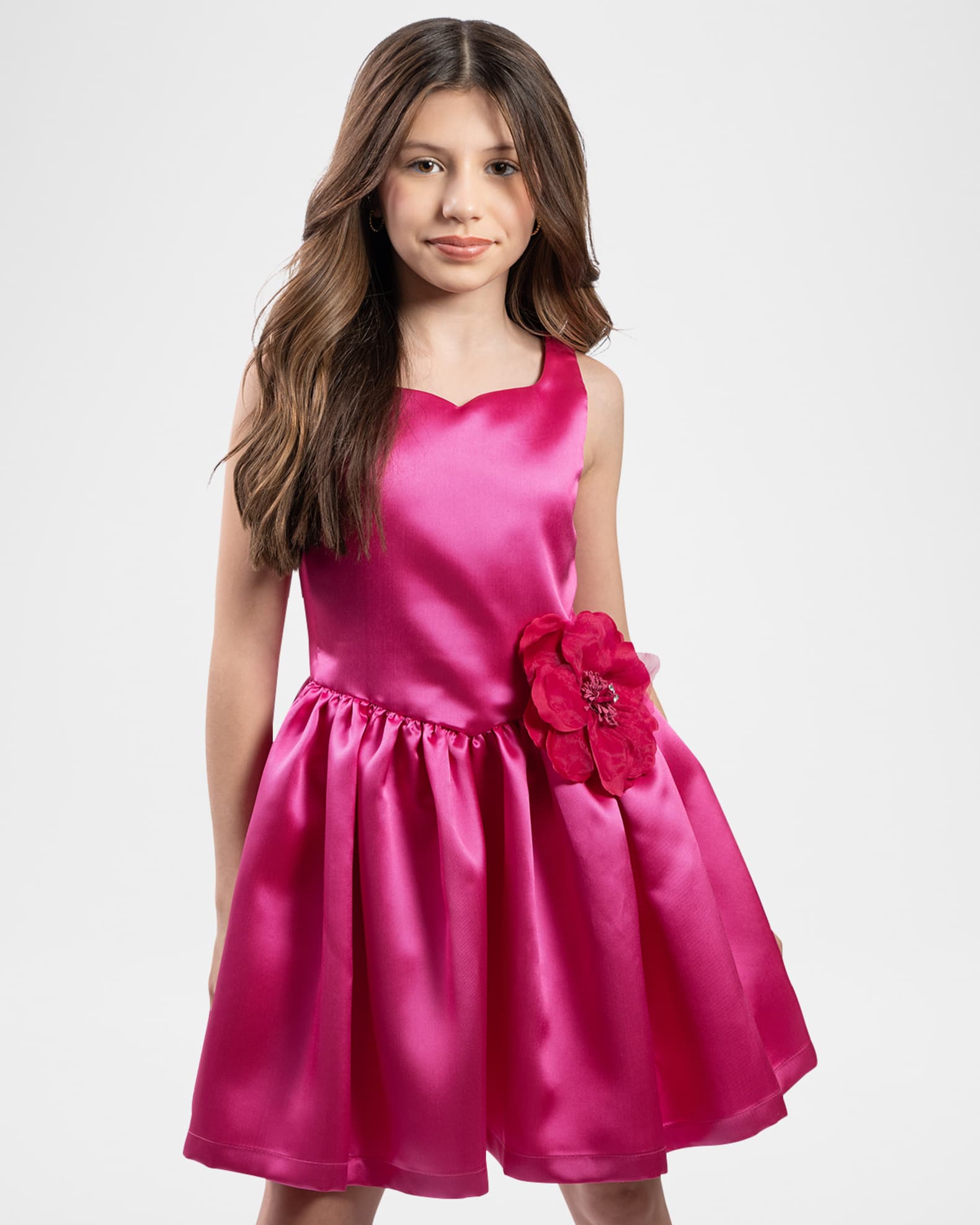 Girl's Jennifer Sweetheart Floral Applique Dress, Size 4-6 0