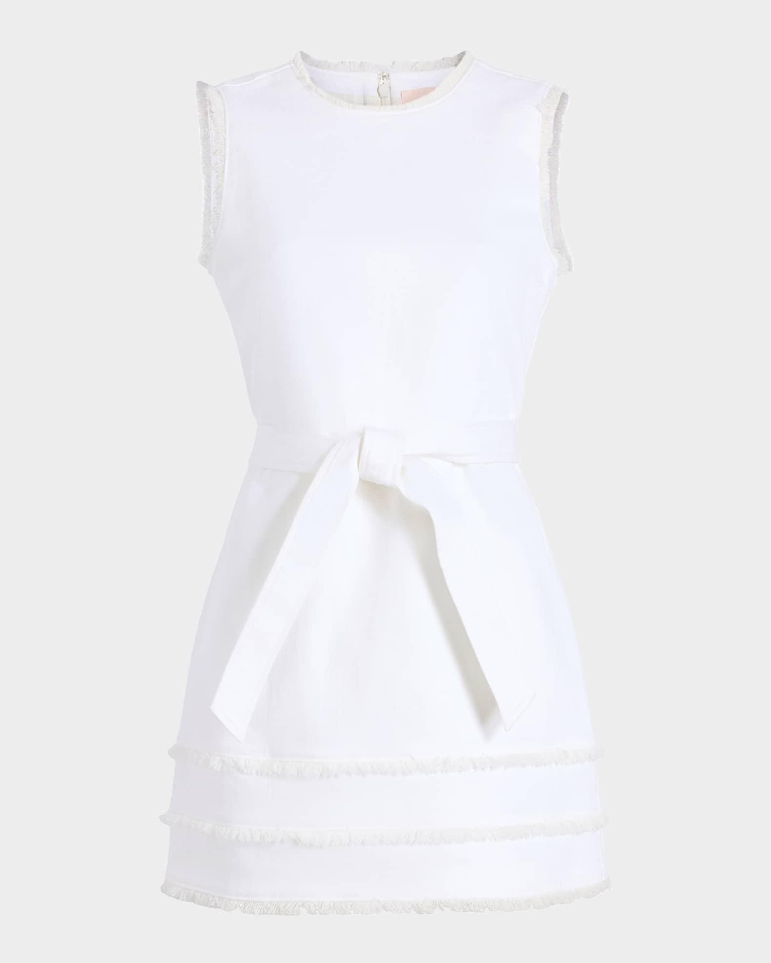 Mindie Sleeveless Fringe Mini Dress 0