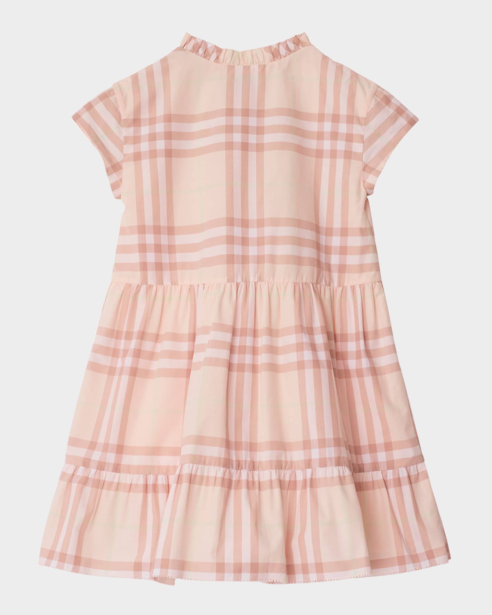 Girl's Rose Check Smocked Dress, Size 3-14 1