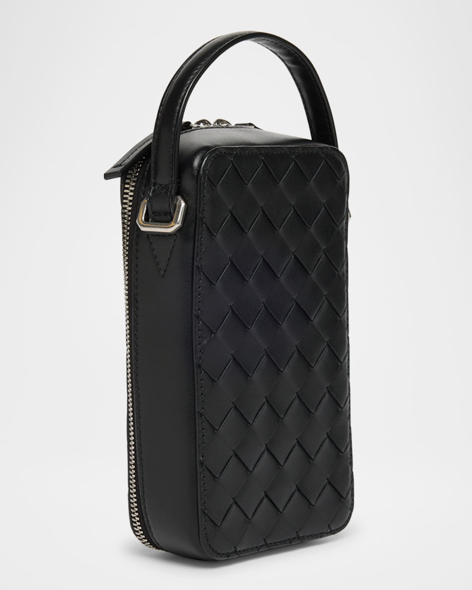 Bottega Veneta Getaway ストラップ カーフスキン フォンケース Bottega Veneta Men's Getaway Leather Crossbody Phone Pouch