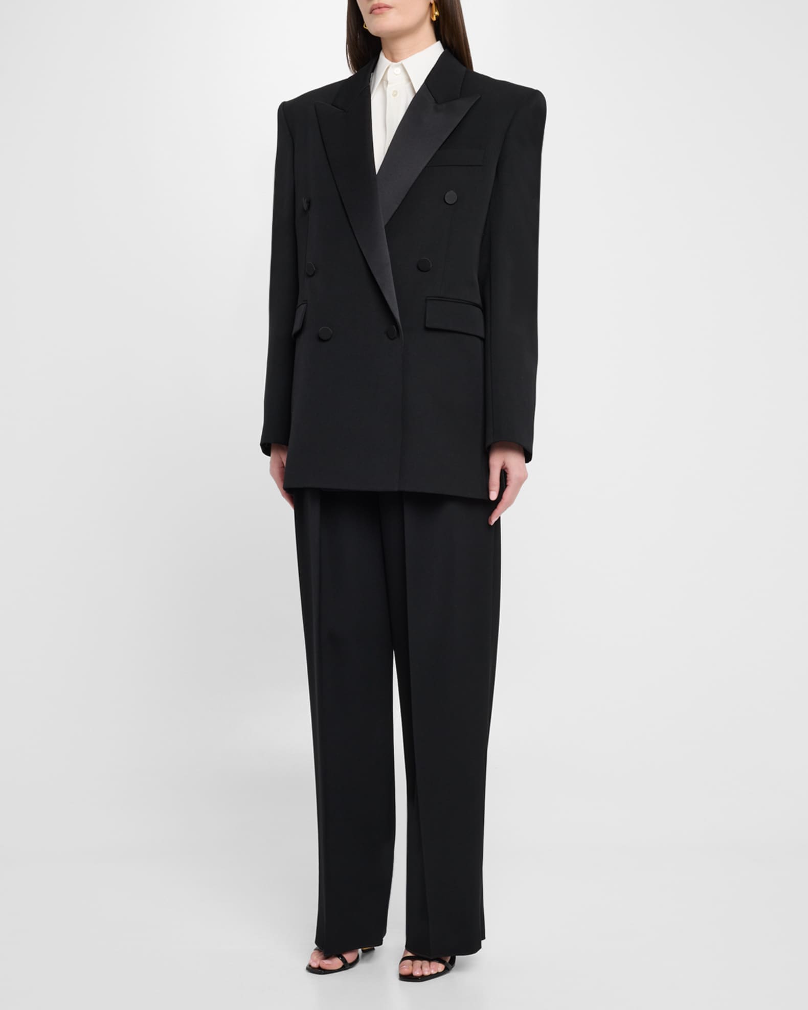 【関税＆送料込み】Saint Laurent Double-Breasted Tuxedo Jac Saint Laurent Double-Breasted Tuxedo Jacket | Neiman Marcus