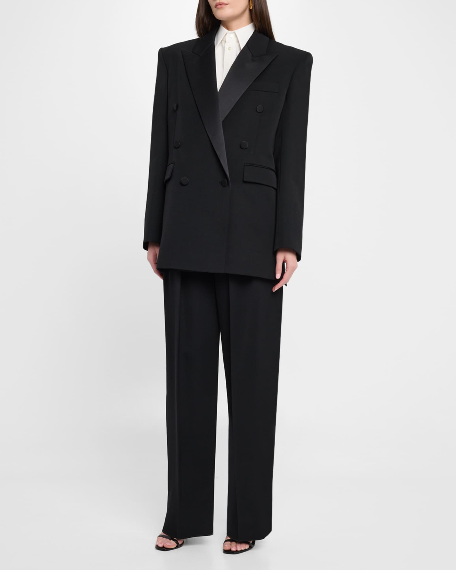 Pleated Wide-Leg Trousers 1