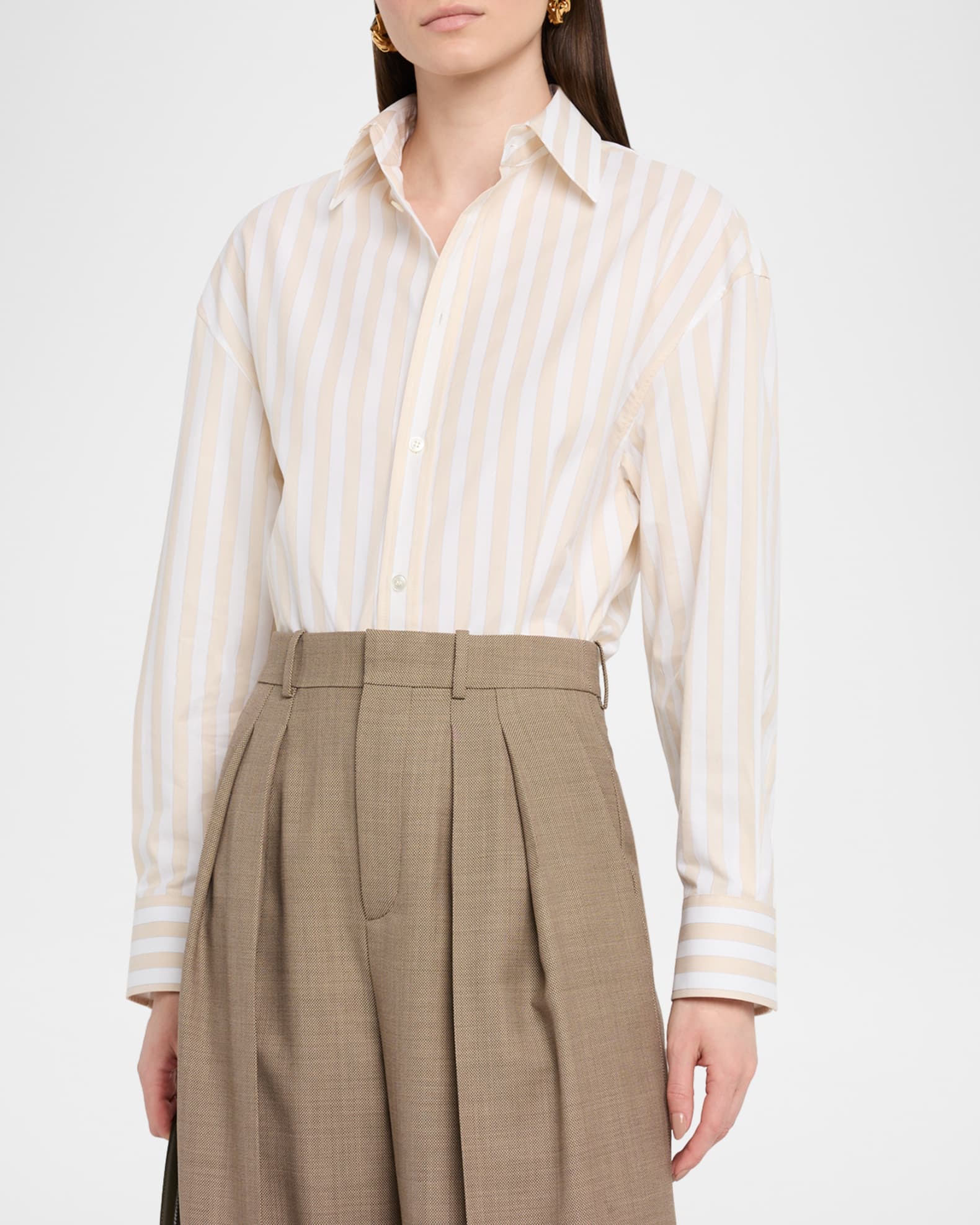 Beige Stripe Shirt