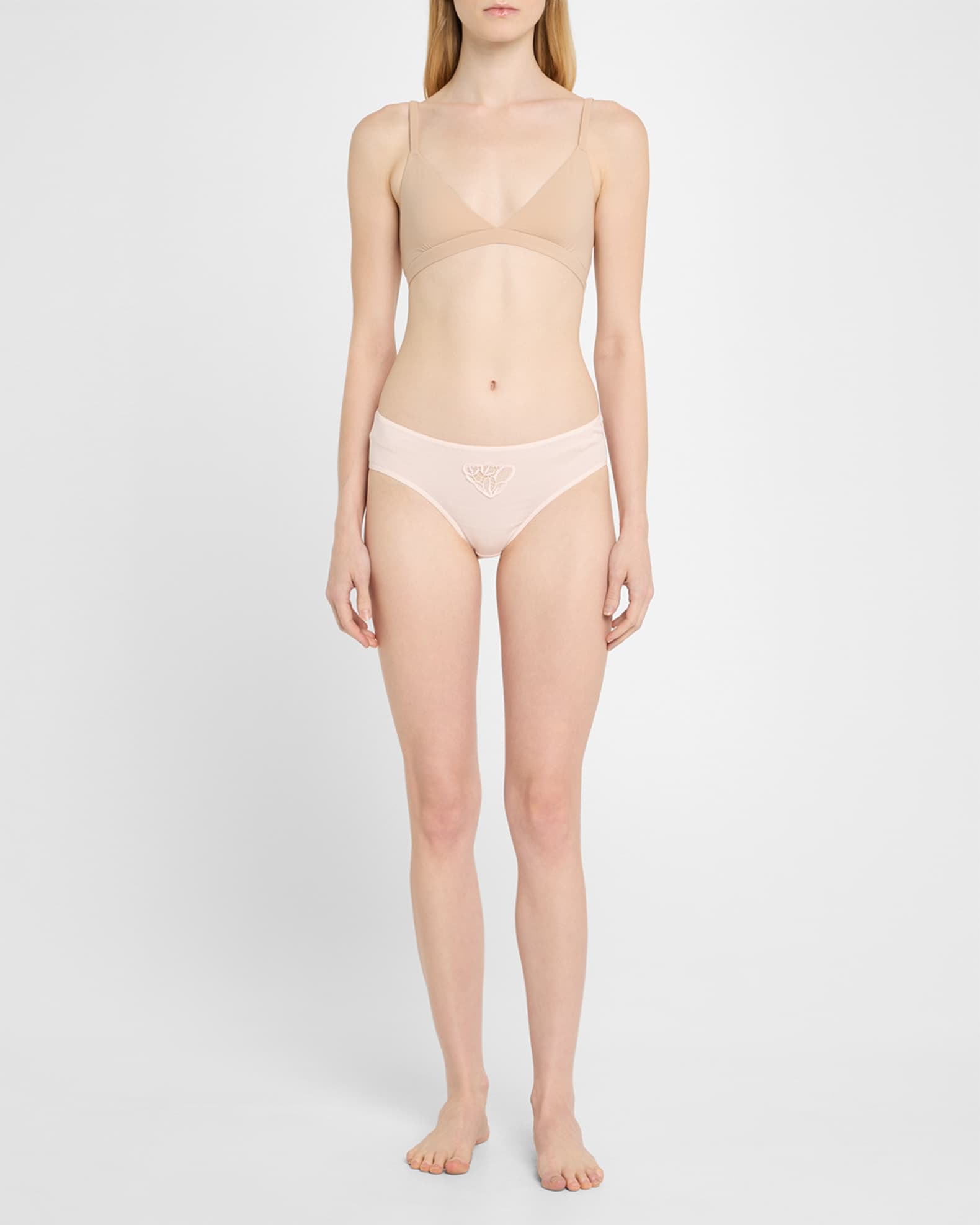 Belina High-Cut Embroidered Cotton Briefs 1
