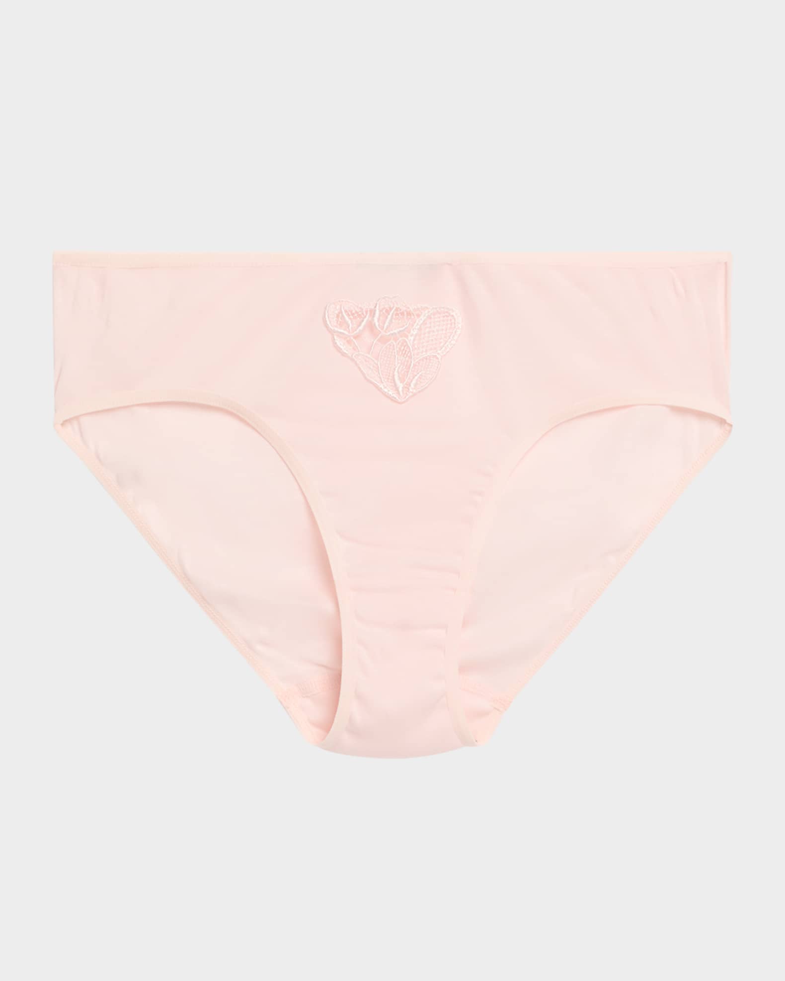 Belina High-Cut Embroidered Cotton Briefs 0