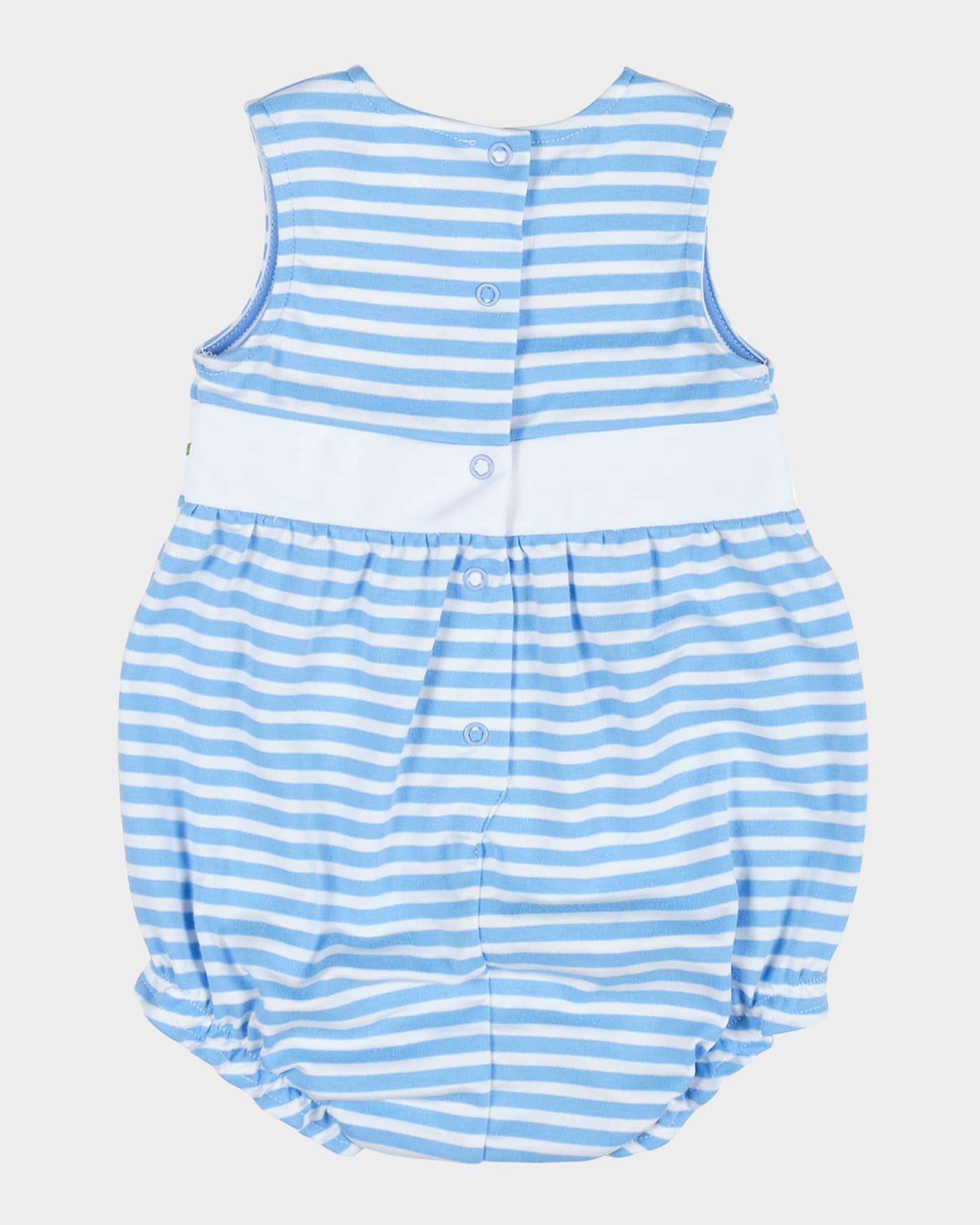 Striped Bubble Romper W/ Embroidered Strawberries, Size 3M-24M 1