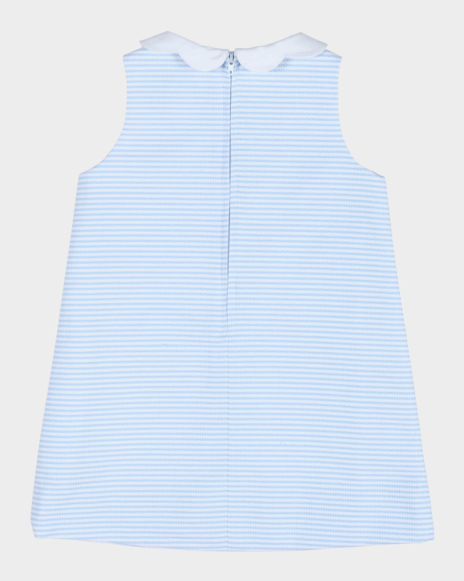 Girl's Striped Dress W/ Floral Appliques, Size 2-6X 1