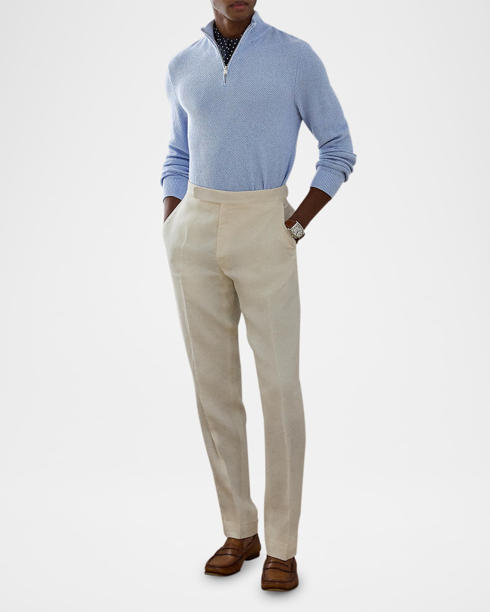 Men's Textured Quarter-Zip Sweater 1