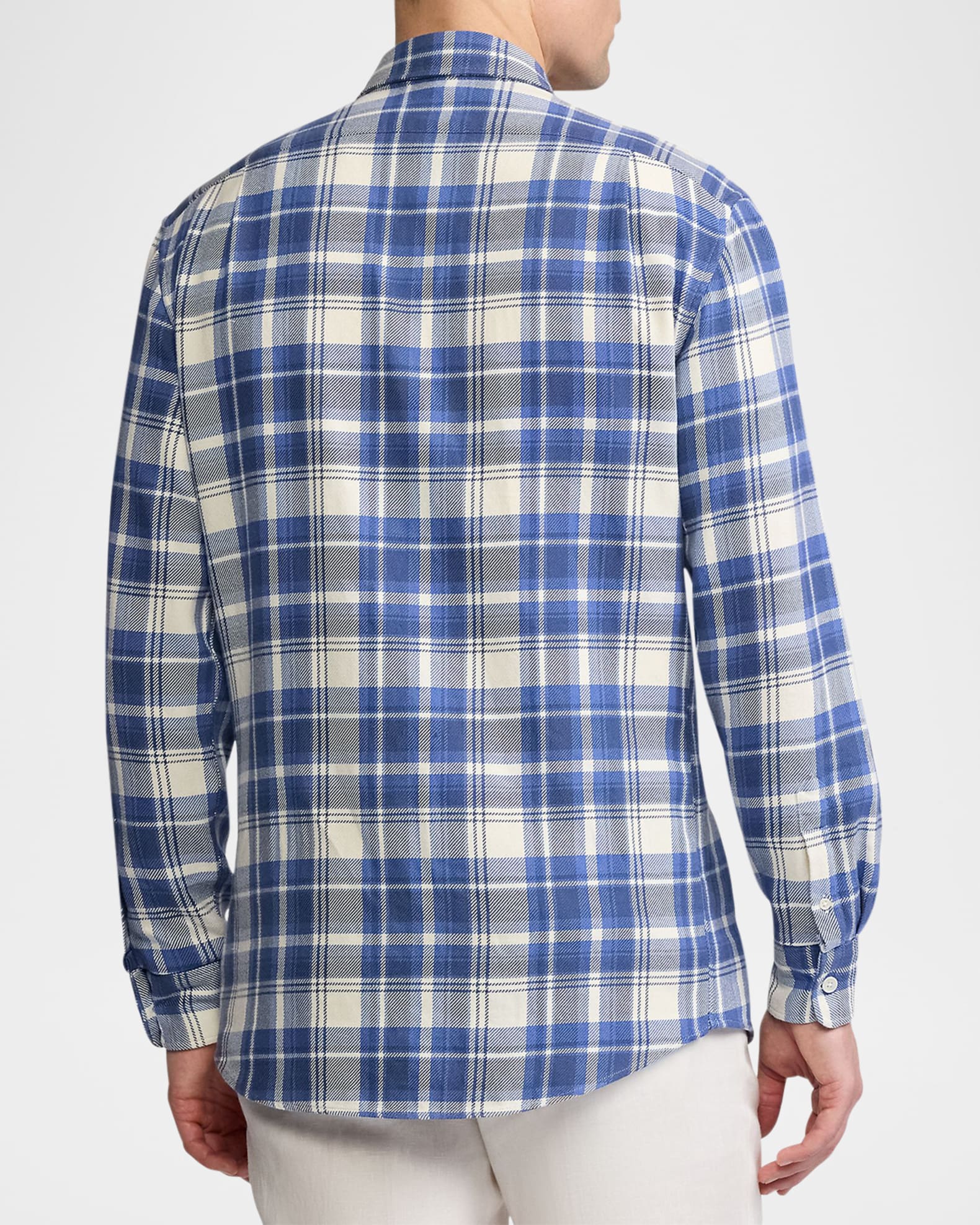 Ralph Lauren Purple Label Men's Plaid Twill Sport Shirt Neiman