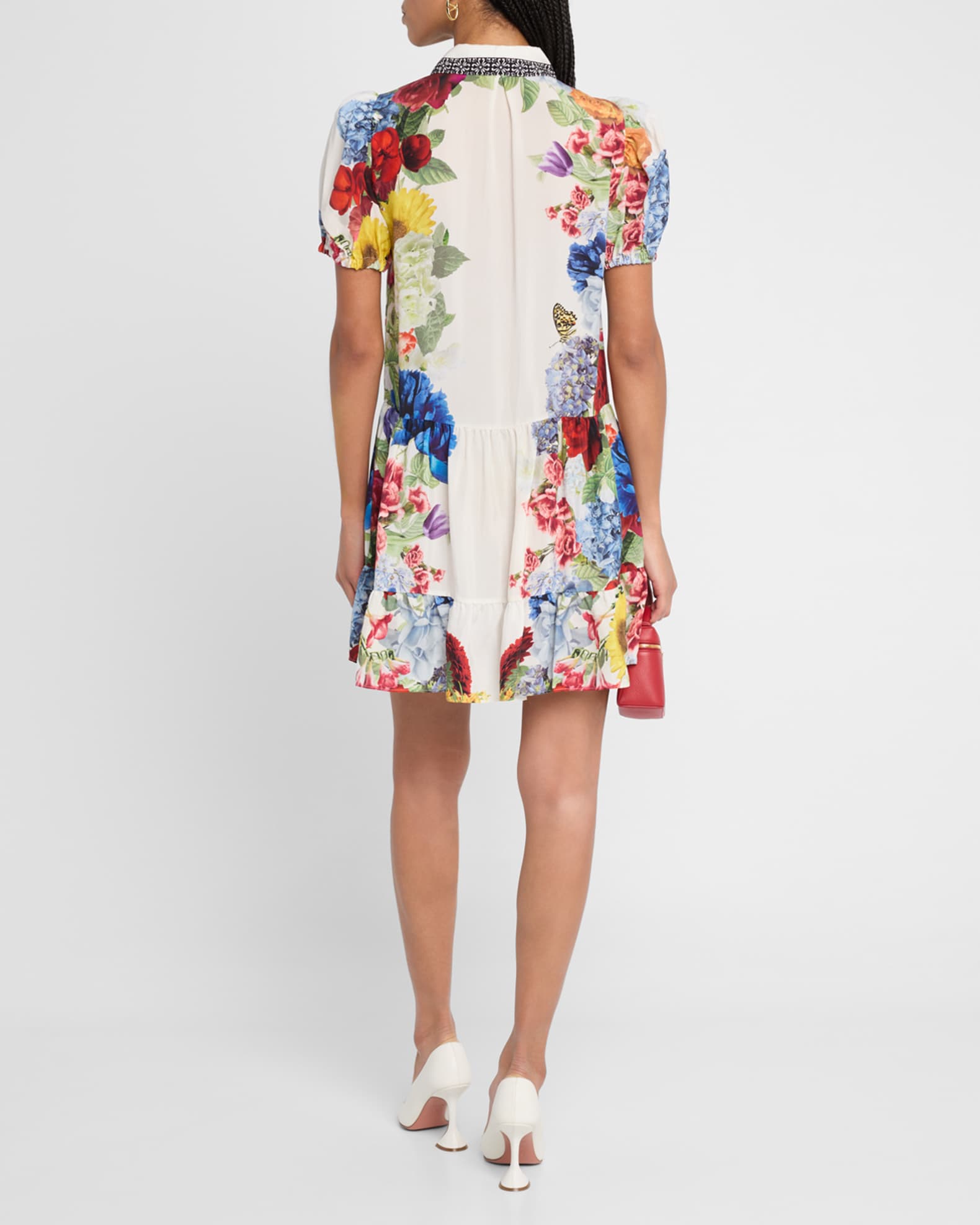 Claire Tiered Mini Shirtdress