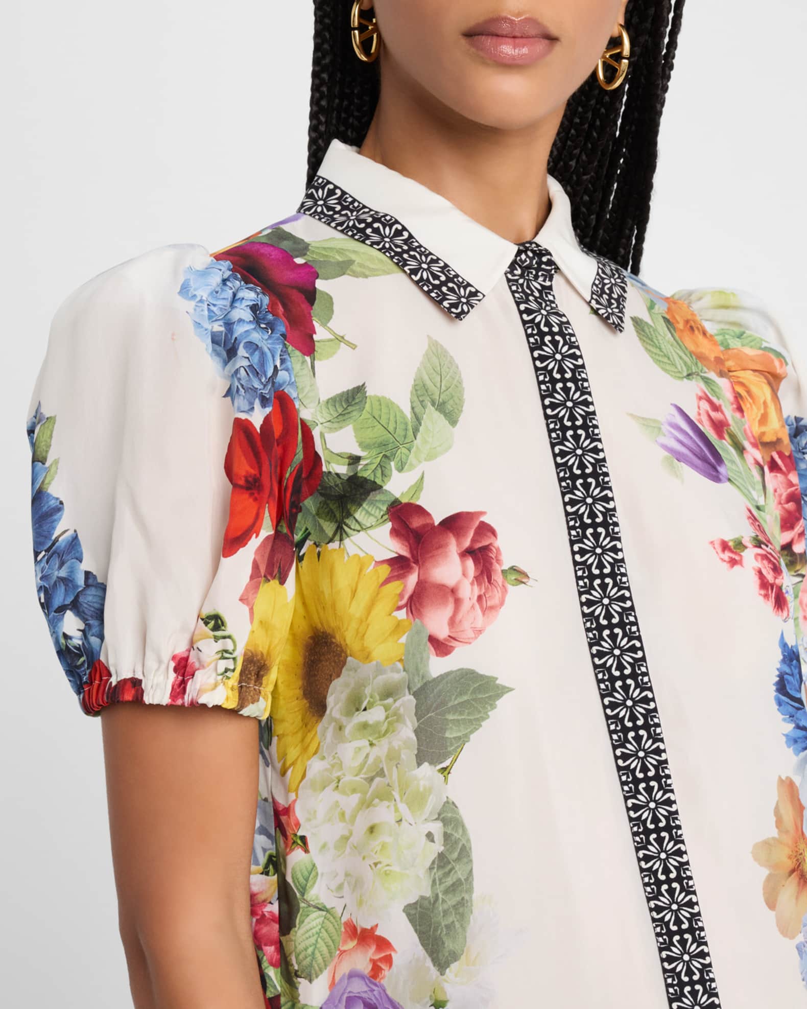 Claire Tiered Mini Shirtdress