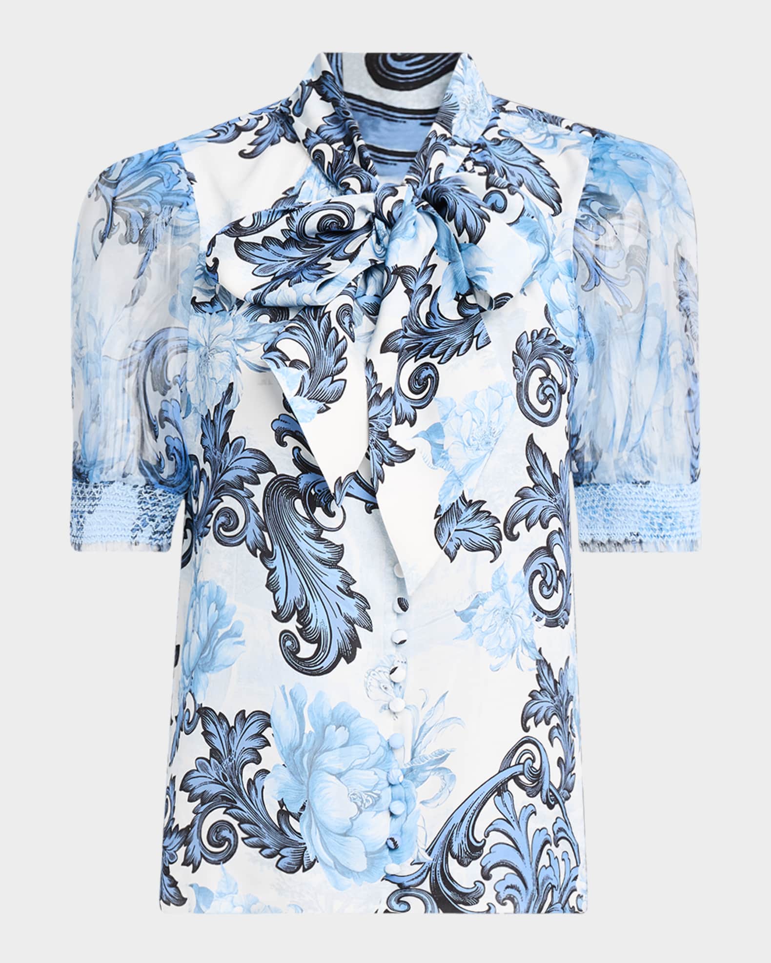 Scroll Symphony Brentley Tie-Neck Top 0