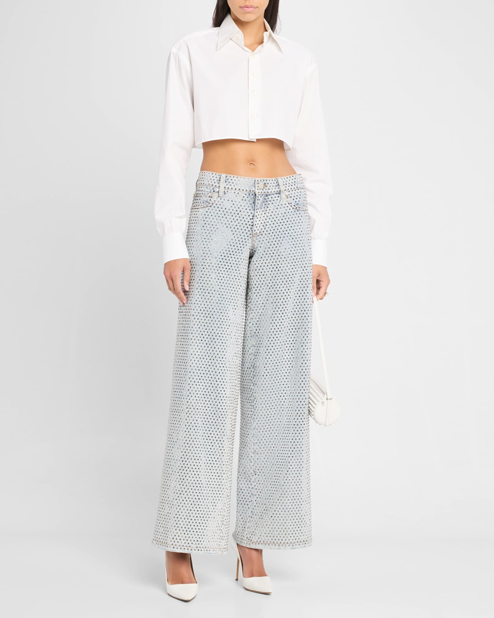 Trish Low-Rise Embellished Baggy Jeans 1