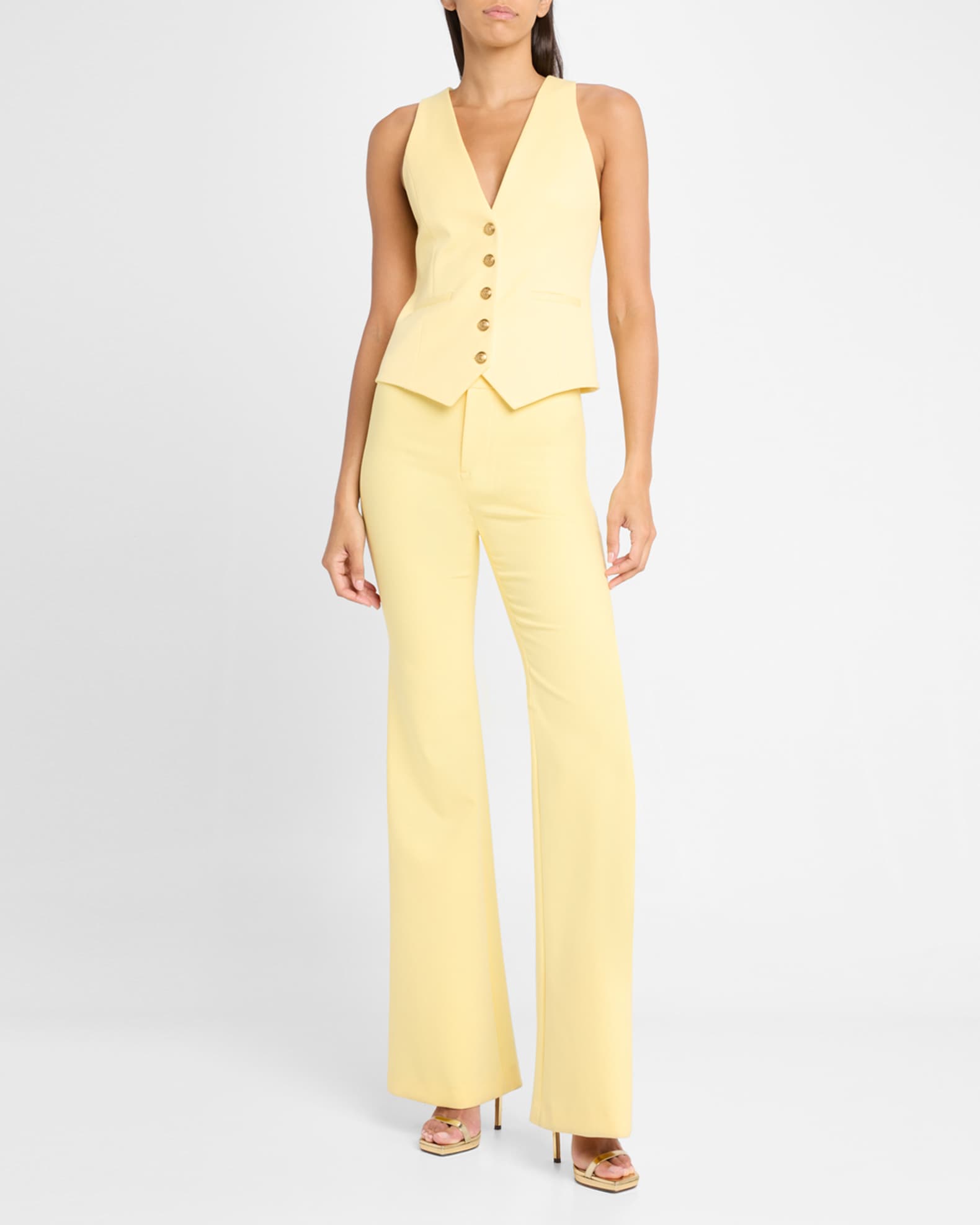 Mazie Deep V-Neck Slim Vest 1