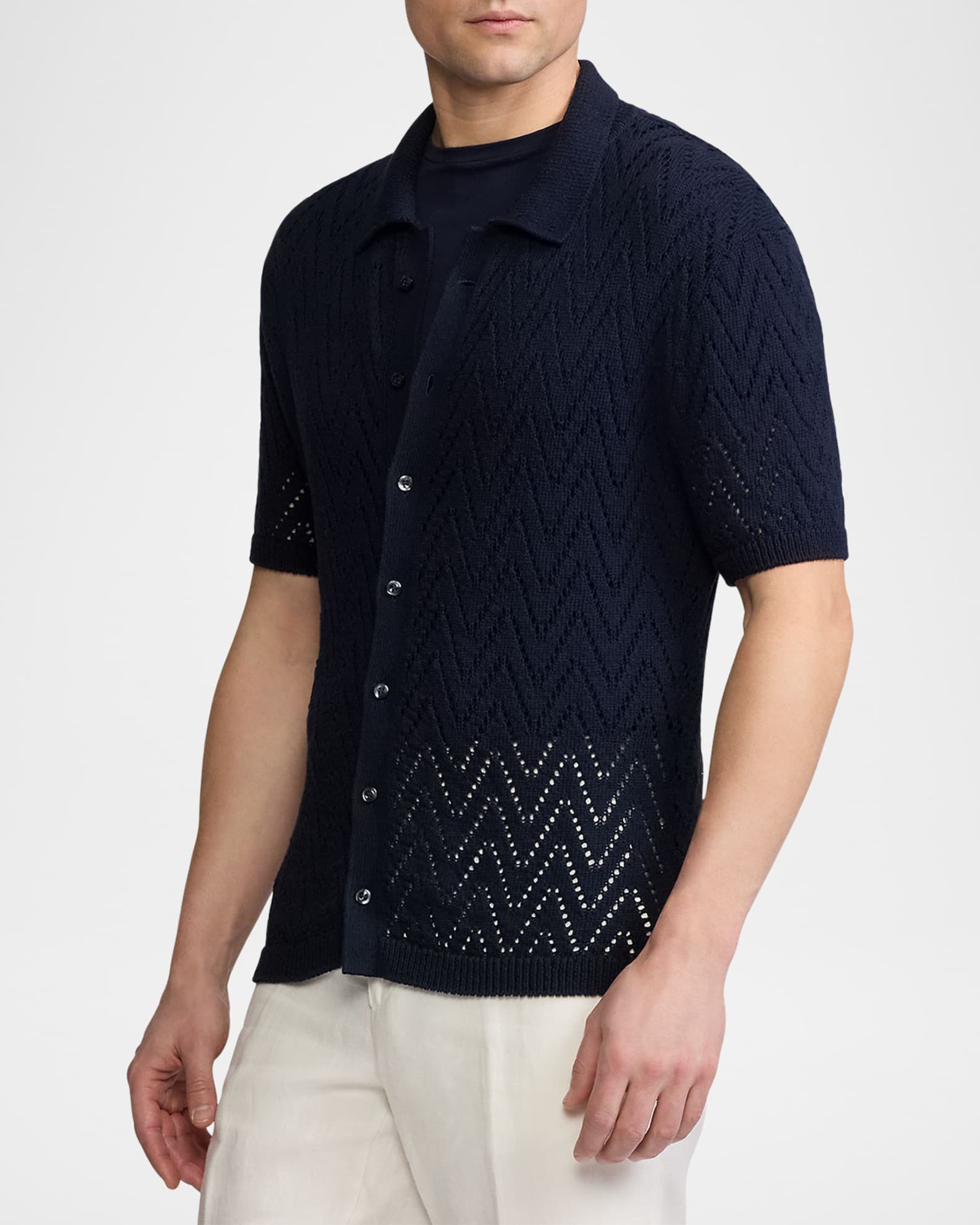 有名ブランド Purple Lauren Ralph Label Short-Sleeve Textured Men's トップス