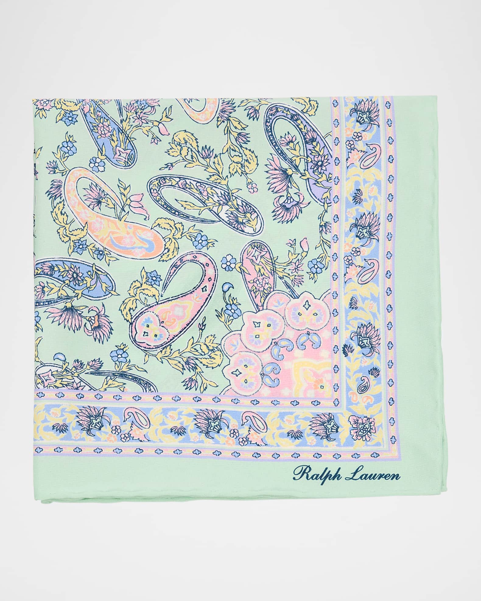 Ralph Lauren Purple Label Men's Paisley Silk Habotai Pocket Ralph Lauren Purple Label Men's Paisley Silk Habotai Pocket