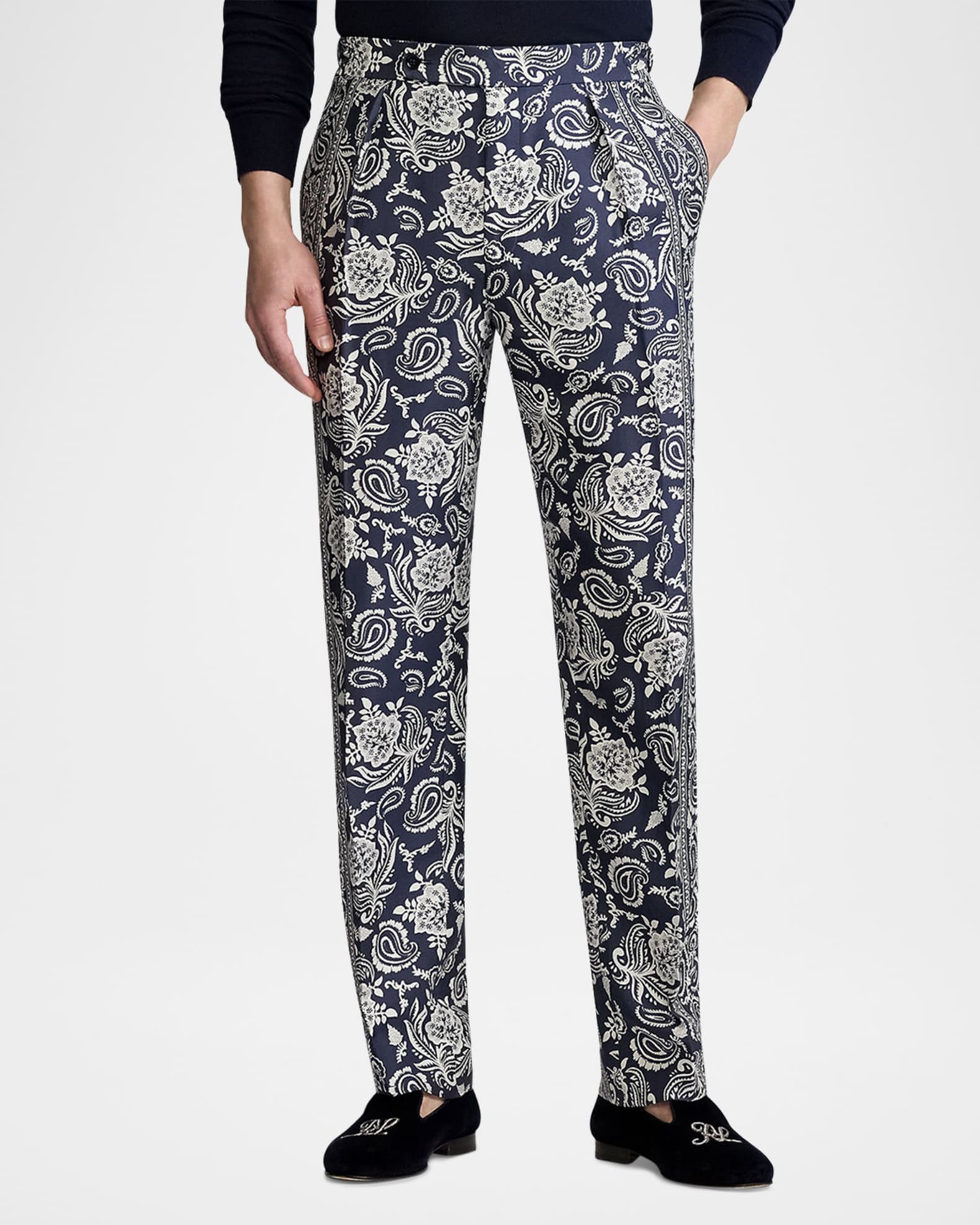 Ralph Lauren Purple Label Men's Hand-Tailored Paisley Silk