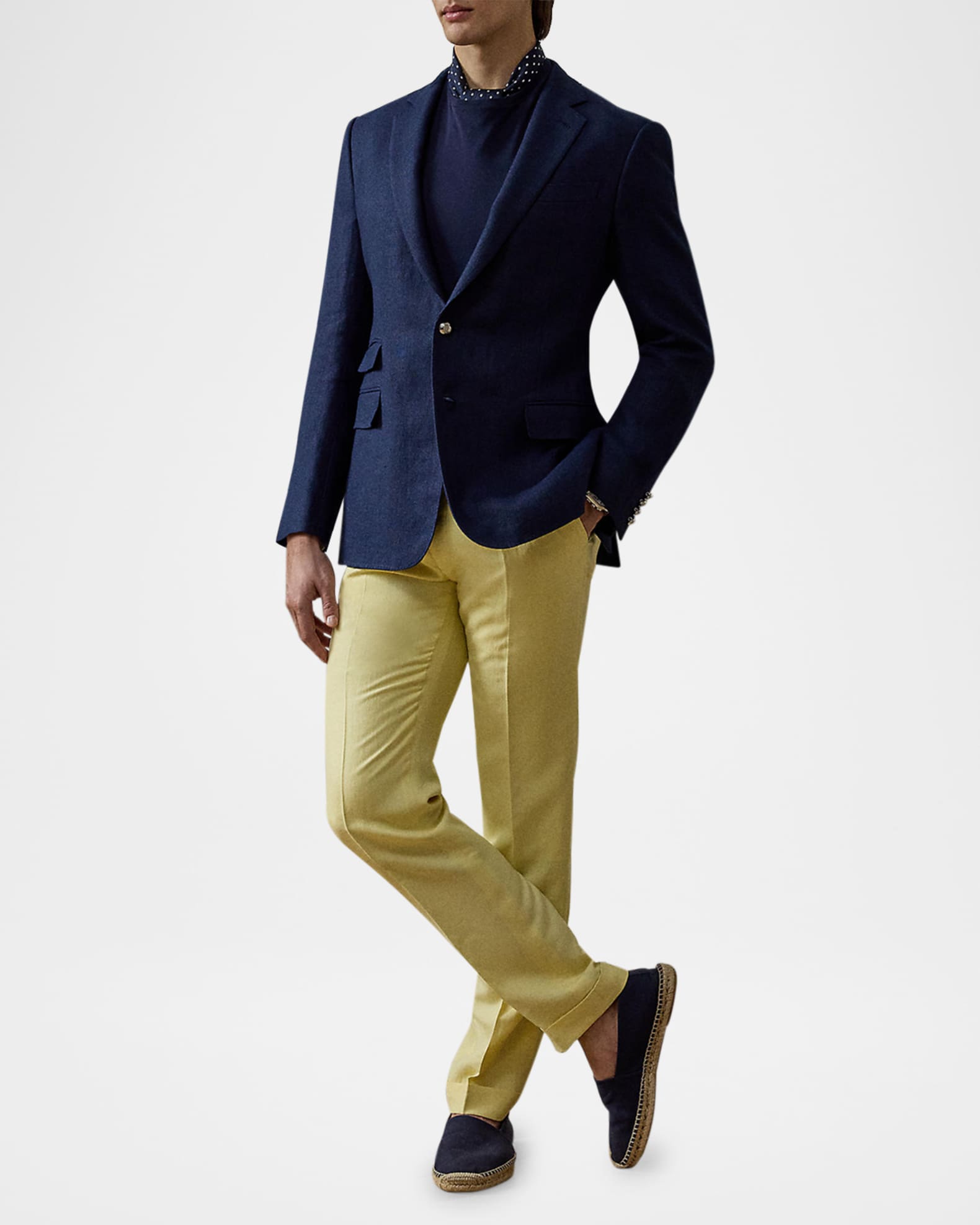 Men's Kent Hand-Tailored Linen Suit Jacket - Thumbnail 2