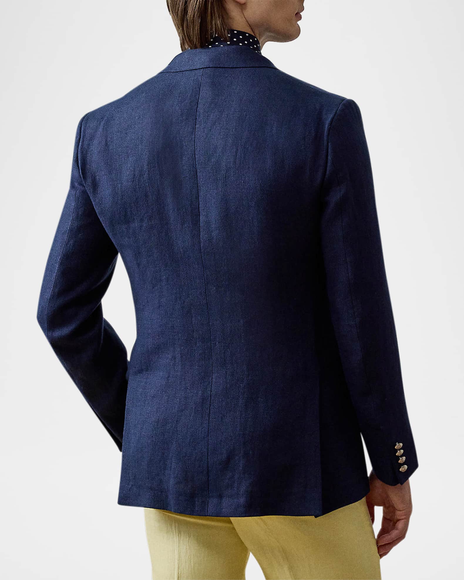 【新品】RALPH LAUREN PURPLE LABEL ネイビージャケット Ralph Lauren Purple Label Hadley Hand-Tailored Herringbone Jacket