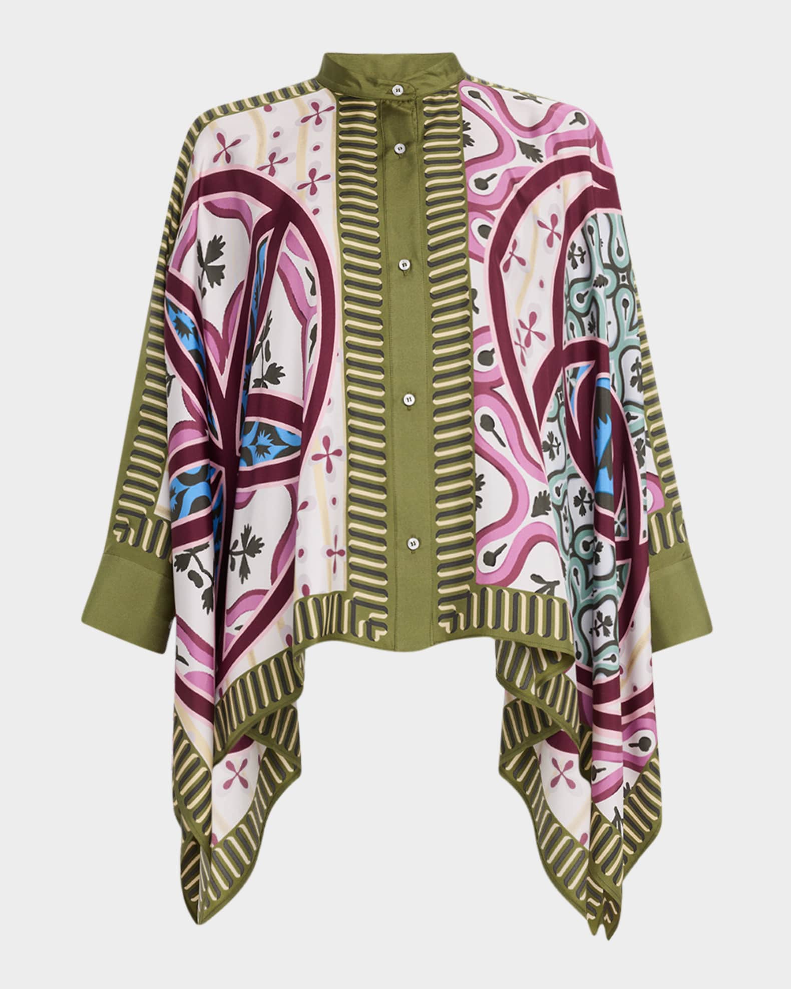 Button-Down Foulard Shirt 0