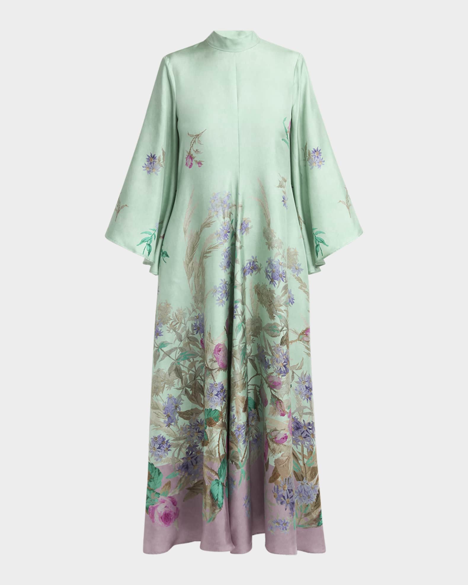 Magnifico Floral Flare-Sleeve Maxi Dress 0