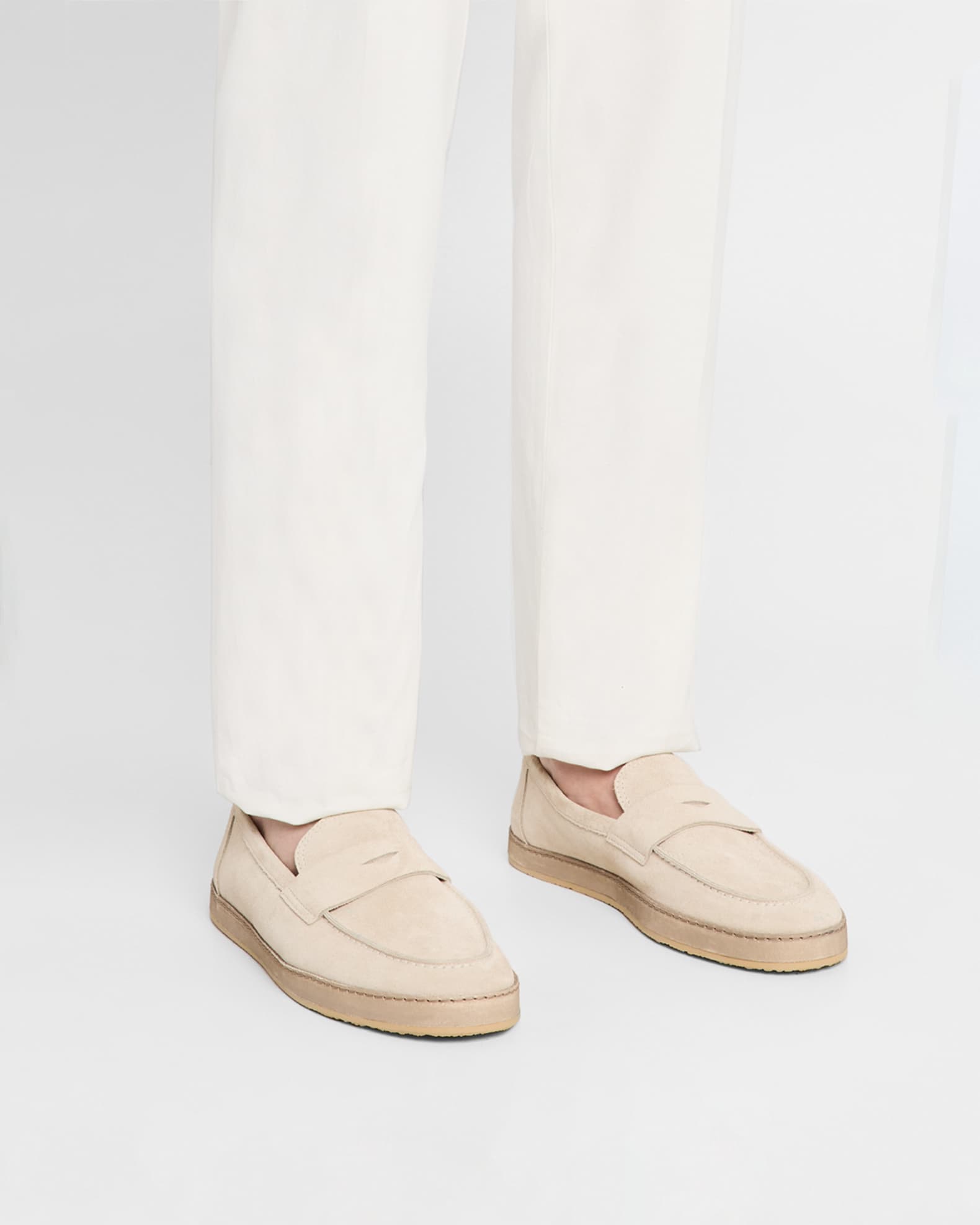 Men's Hybrid Suede Penny Loafers 1