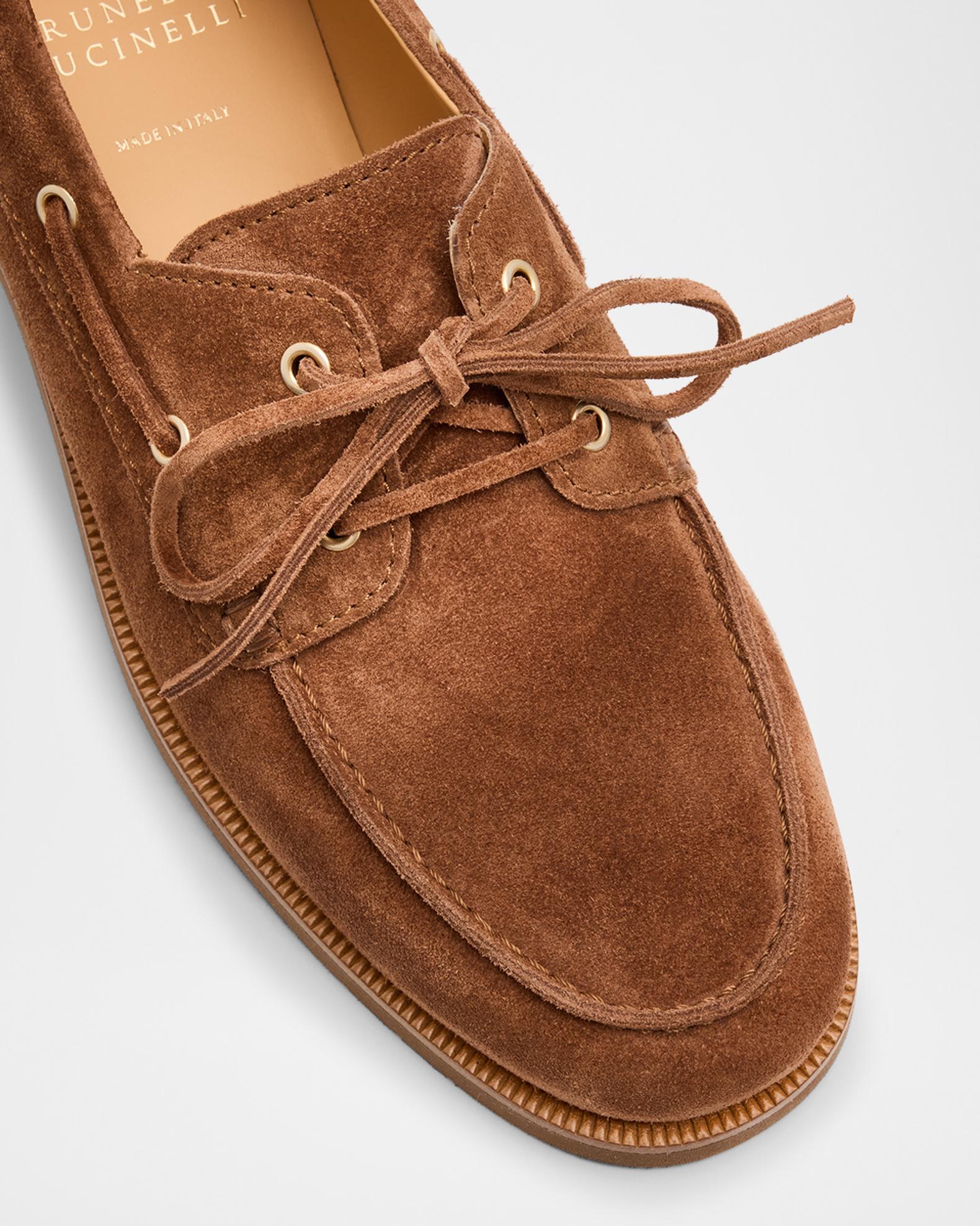 Brunello Cucinelli ブラウン デッキシューズ Brunello Cucinelli Men's Suede Boat Shoes | Neiman Marcus