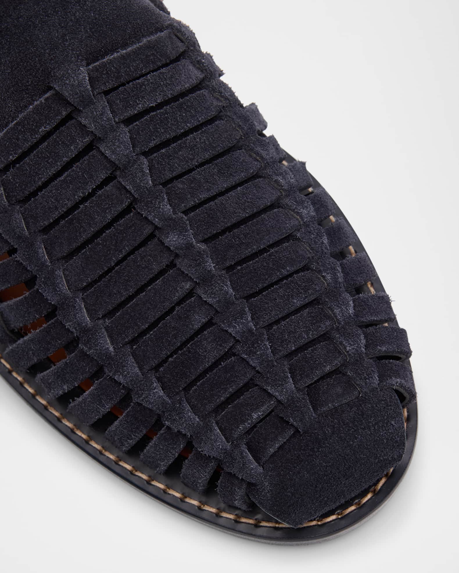 Brunello Cucinelli Men's Woven Suede Sandals | Neiman Marcus