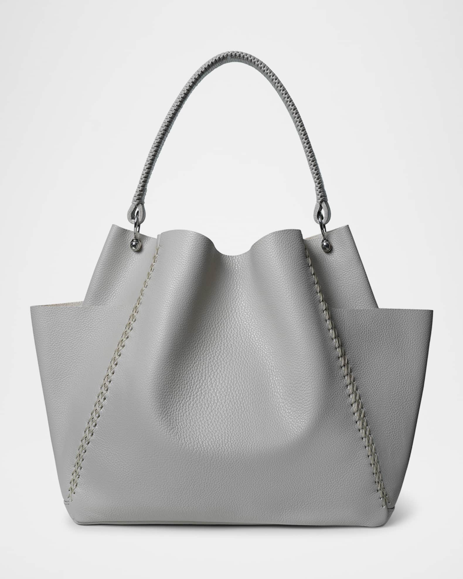 Grained Leather Shoulder Bag 0