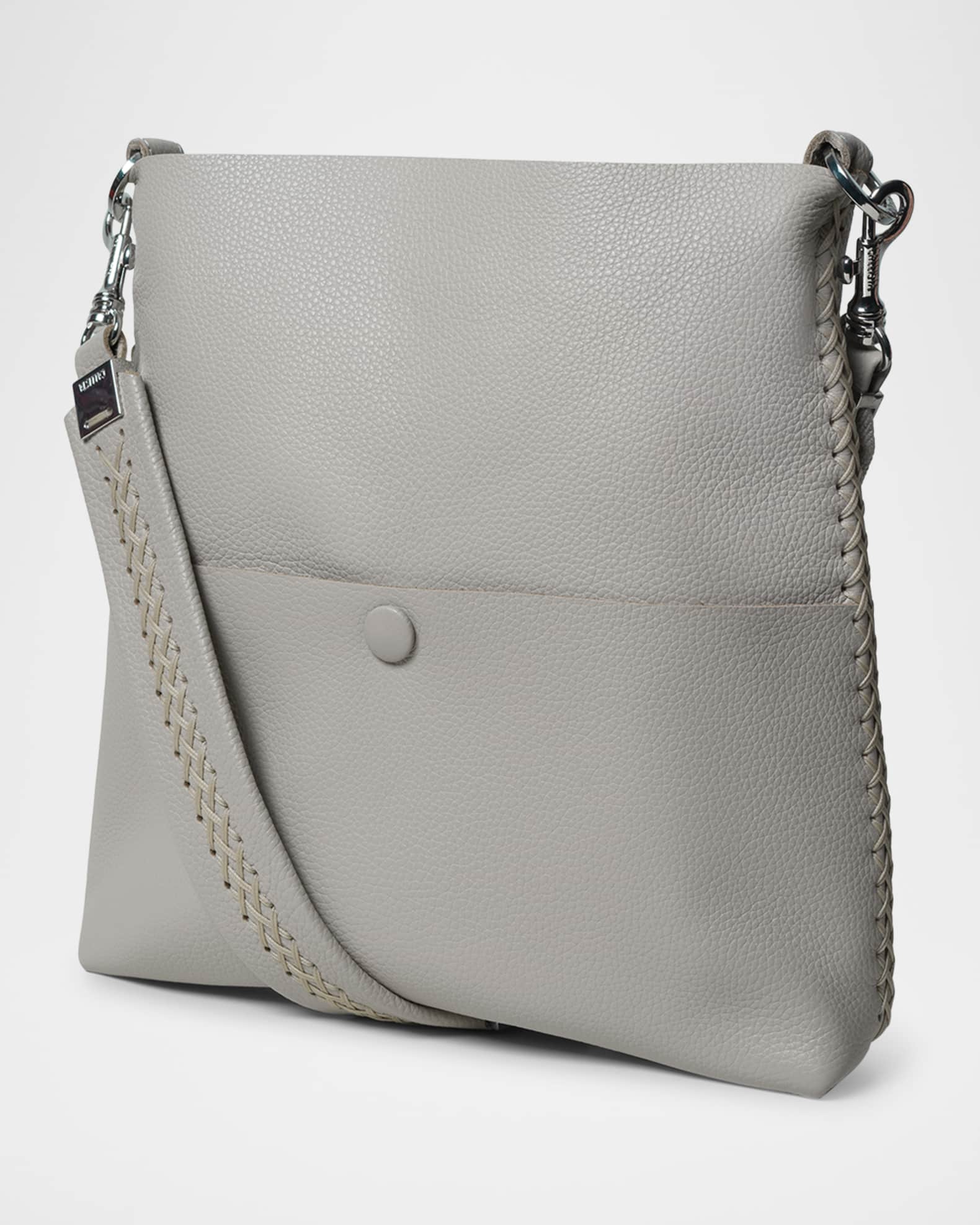 Slim Grain Leather Messenger Bag 1