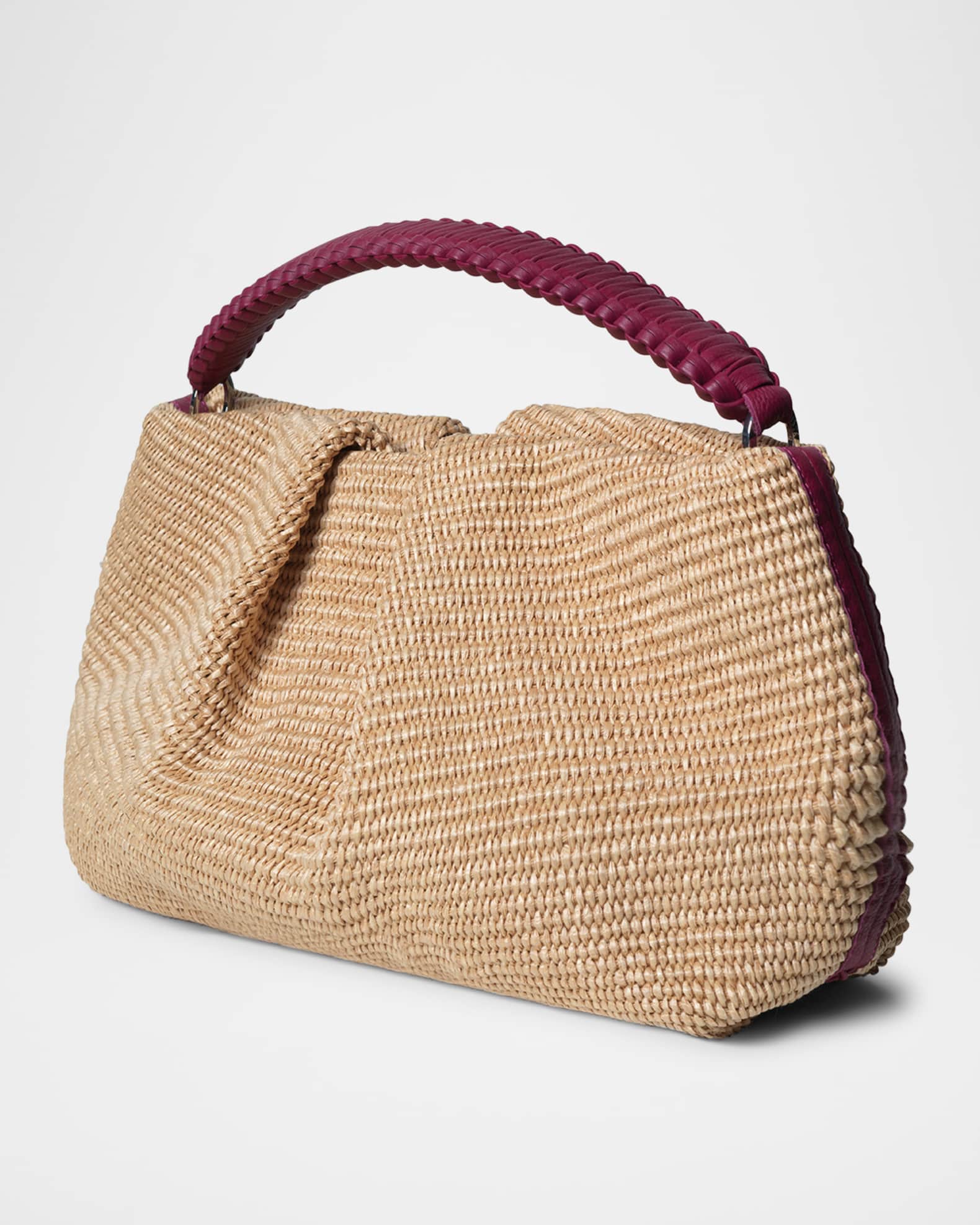 Maxi Pleated Woven Clutch Bag 1