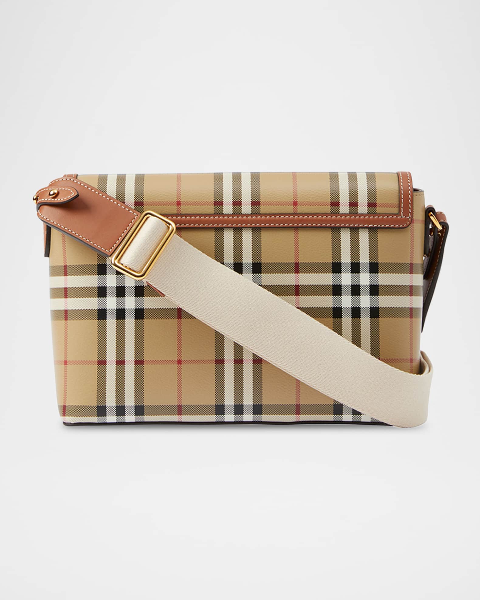 【関税＆送料込み】Burberry Check Medium Note Bags Burberry Note Medium Check Crossbody Bag | Neiman Marcus
