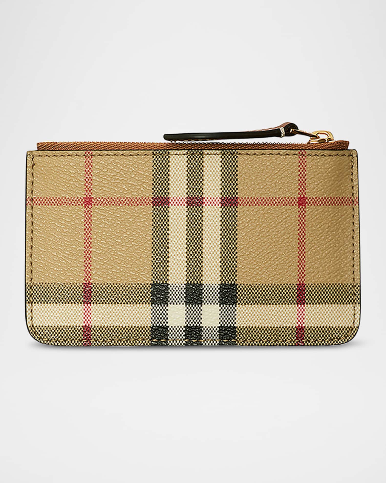Kelbrook Check Leather Coin Case 1