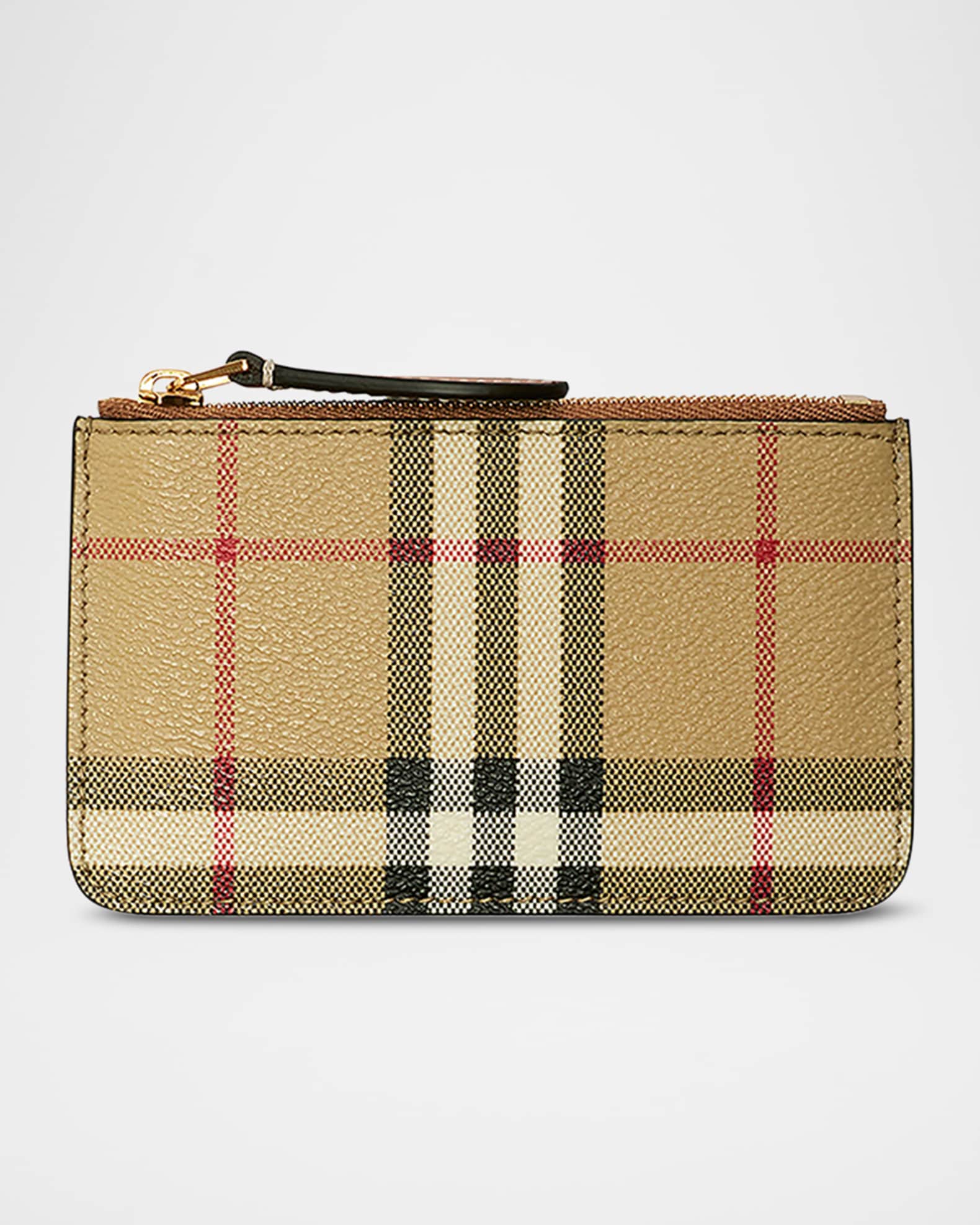 Kelbrook Check Leather Coin Case 0