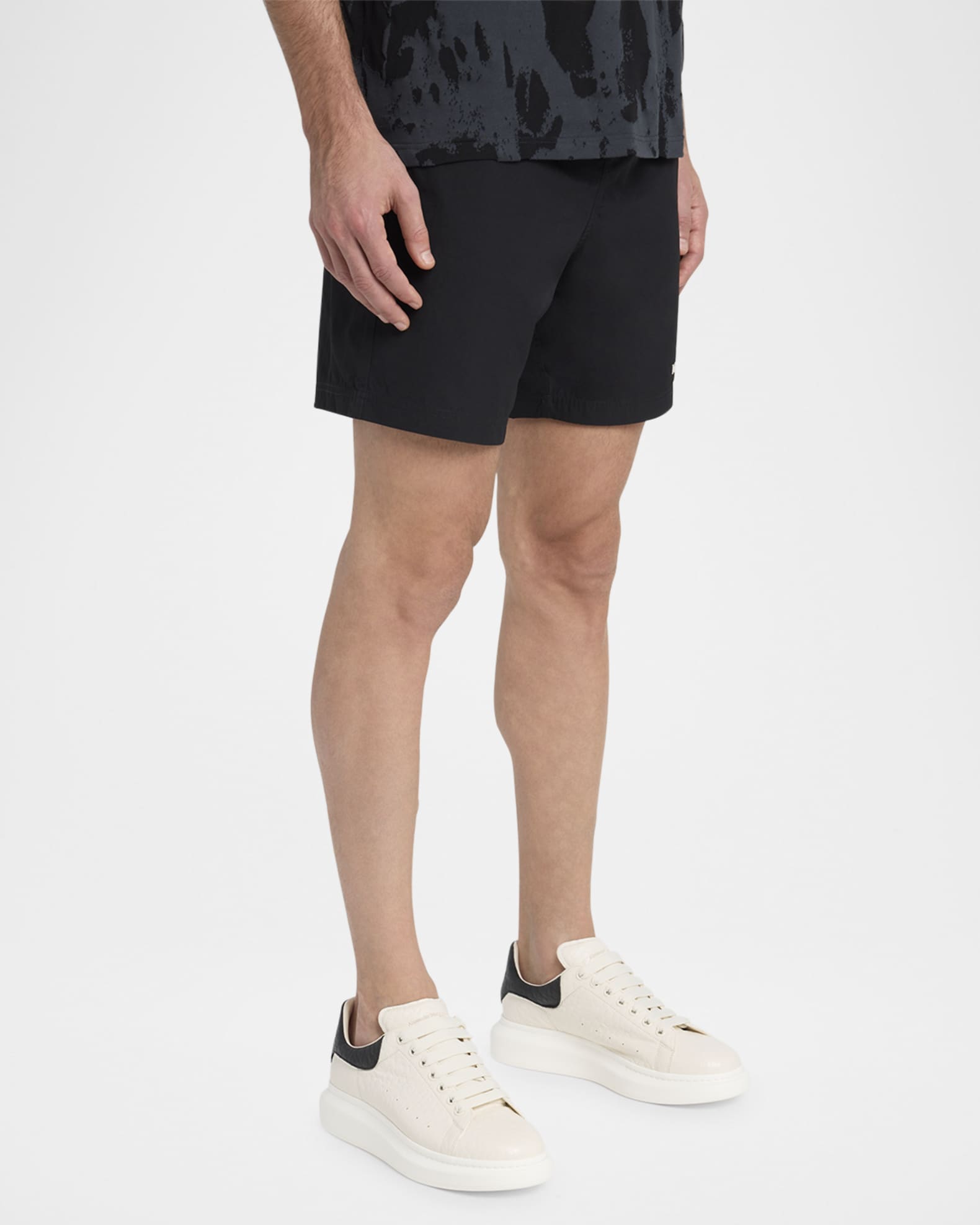 Men's Oversized Grainy Leather Low-Top Sneakers 1