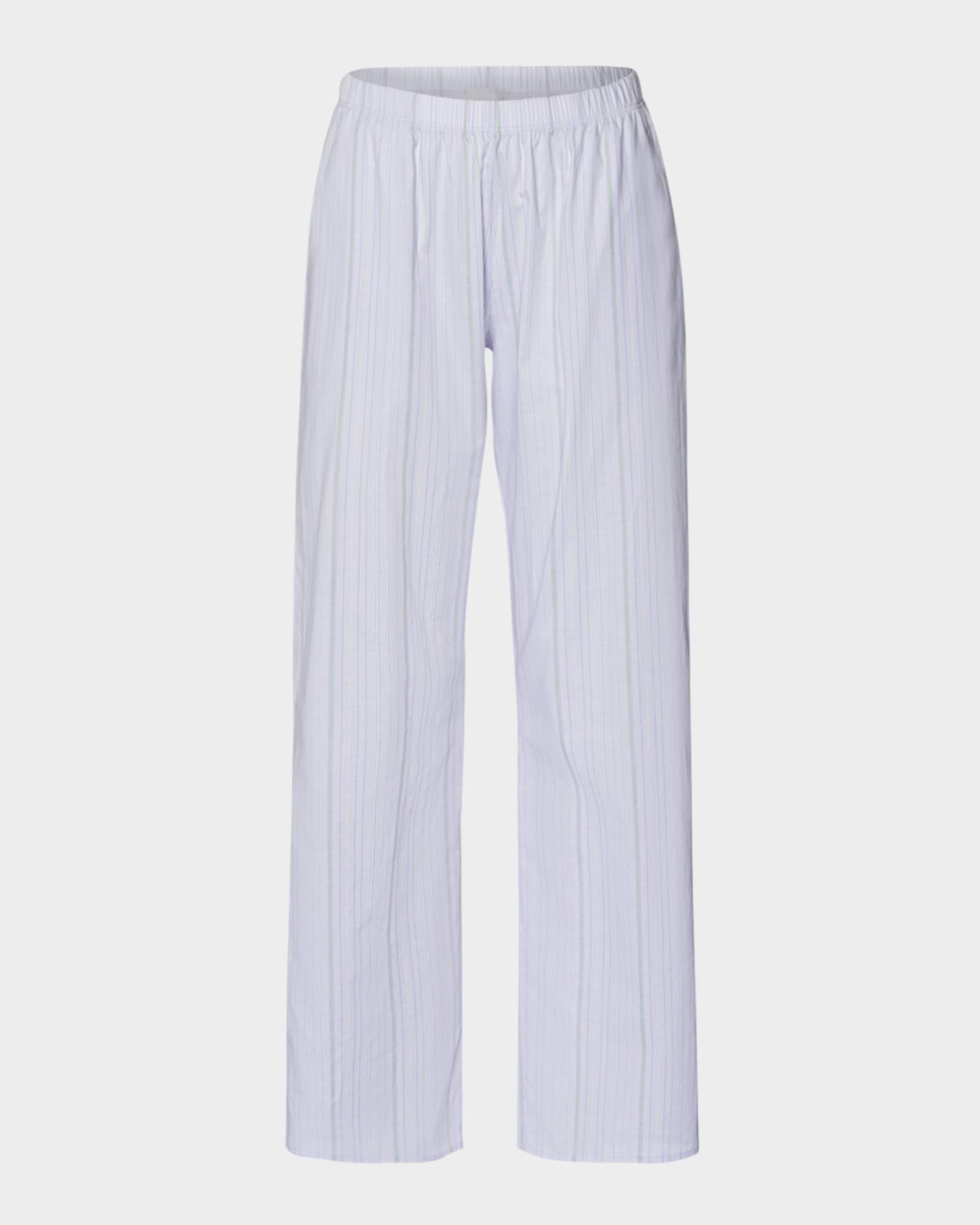 Striped Straight-Leg Cotton Lounge Pants 0