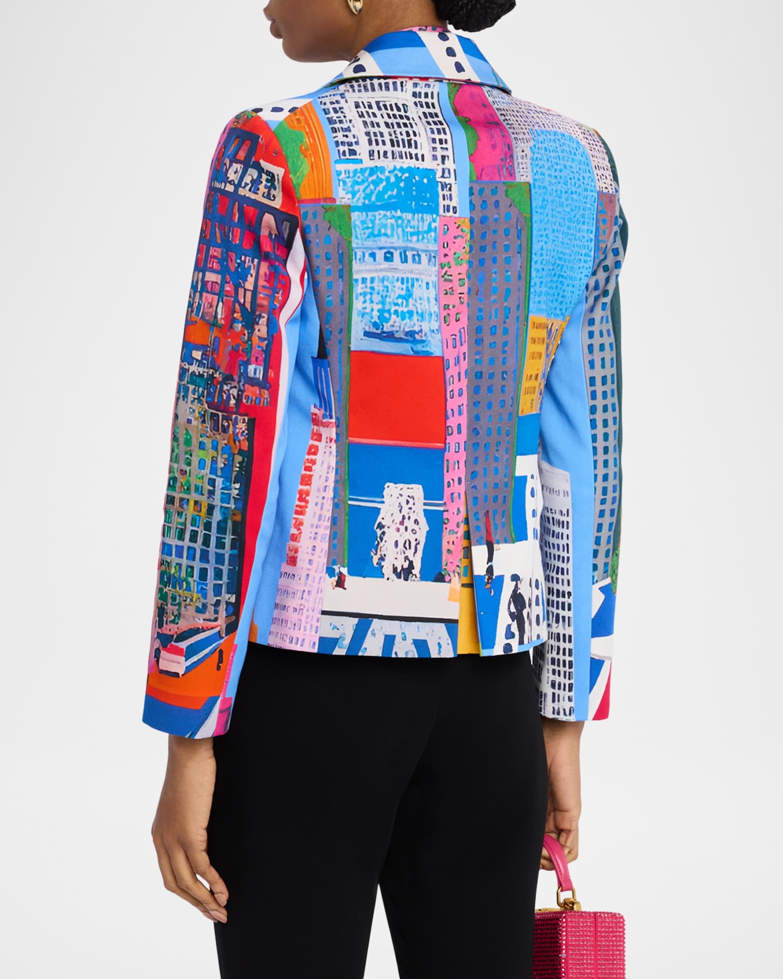 Libertine NYC Print Single-Breasted Short Jacket | Neiman Marcus