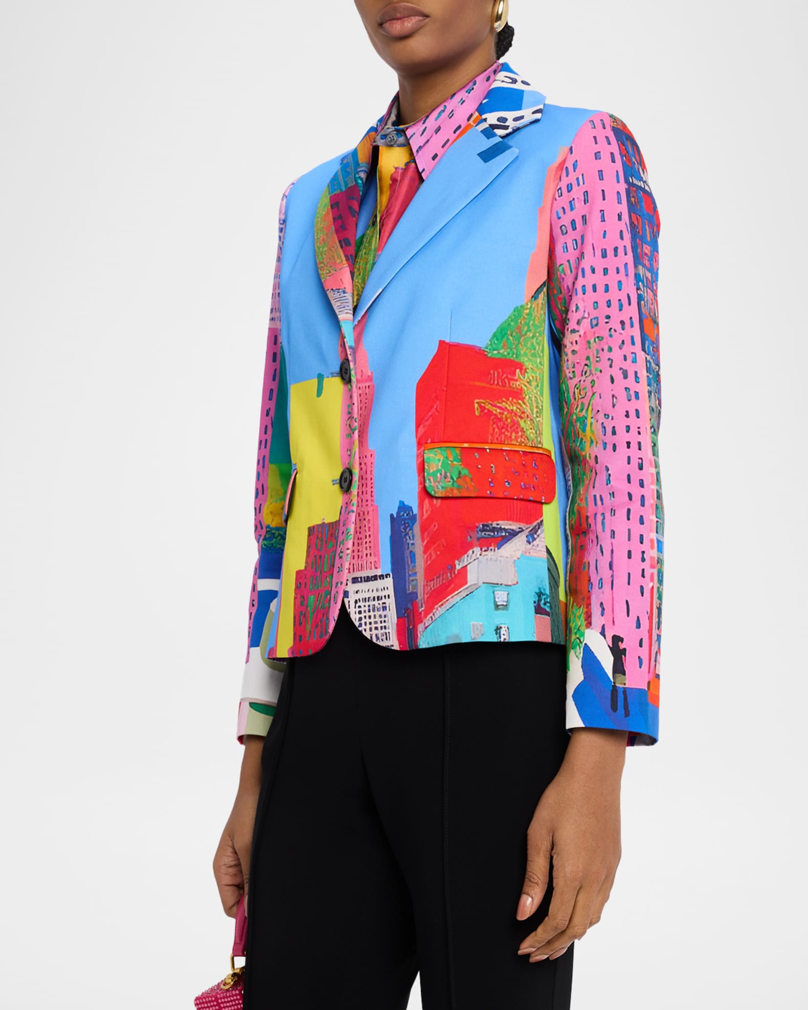 r*e様 Libertine Remake Jacket Anchor Prin Libertine NYC Print Single-Breasted Short Jacket | Neiman Marcus