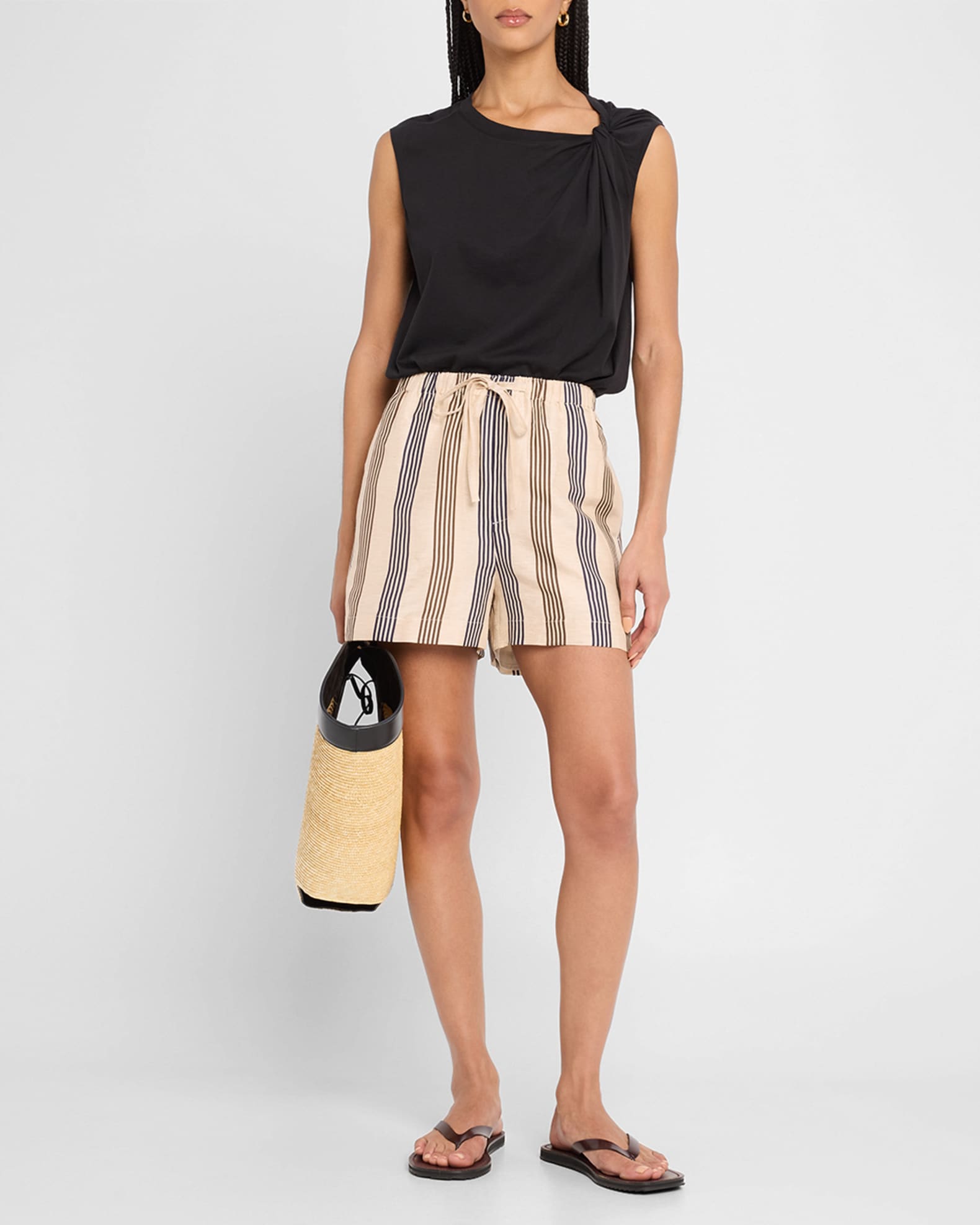 Logan Linen Beach Shorts 1
